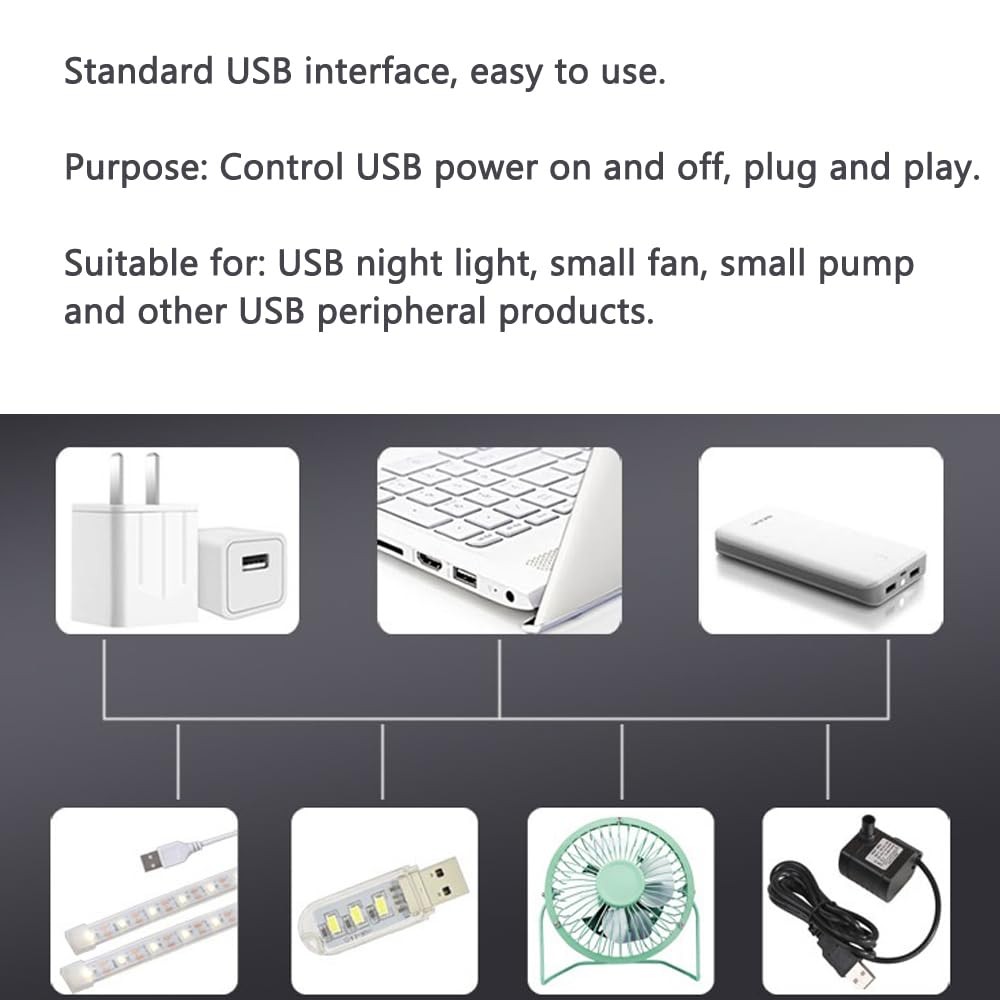 DC 5V USB Wireless Remote Control Switch Driver Power ON Off for LED Light, S…