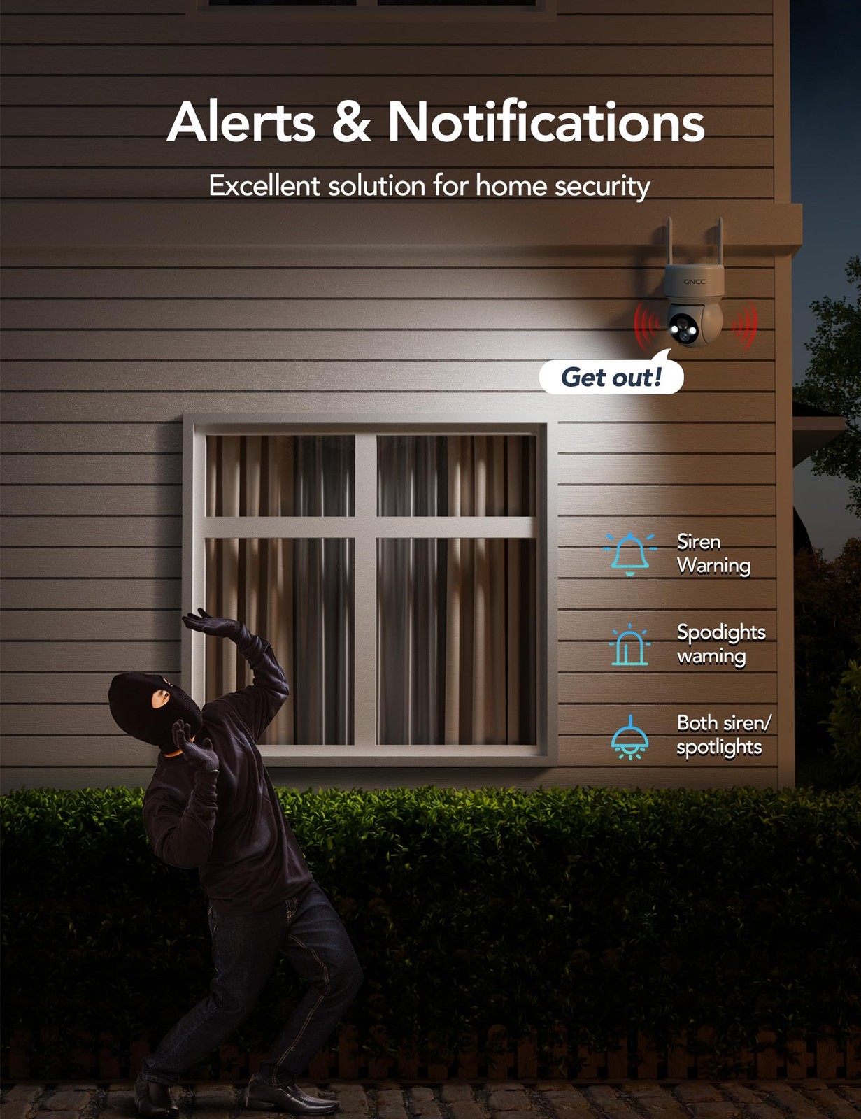 Solar Security Cameras Wireless Outdoor 2.4G WiFi, SD/Cloud Storage