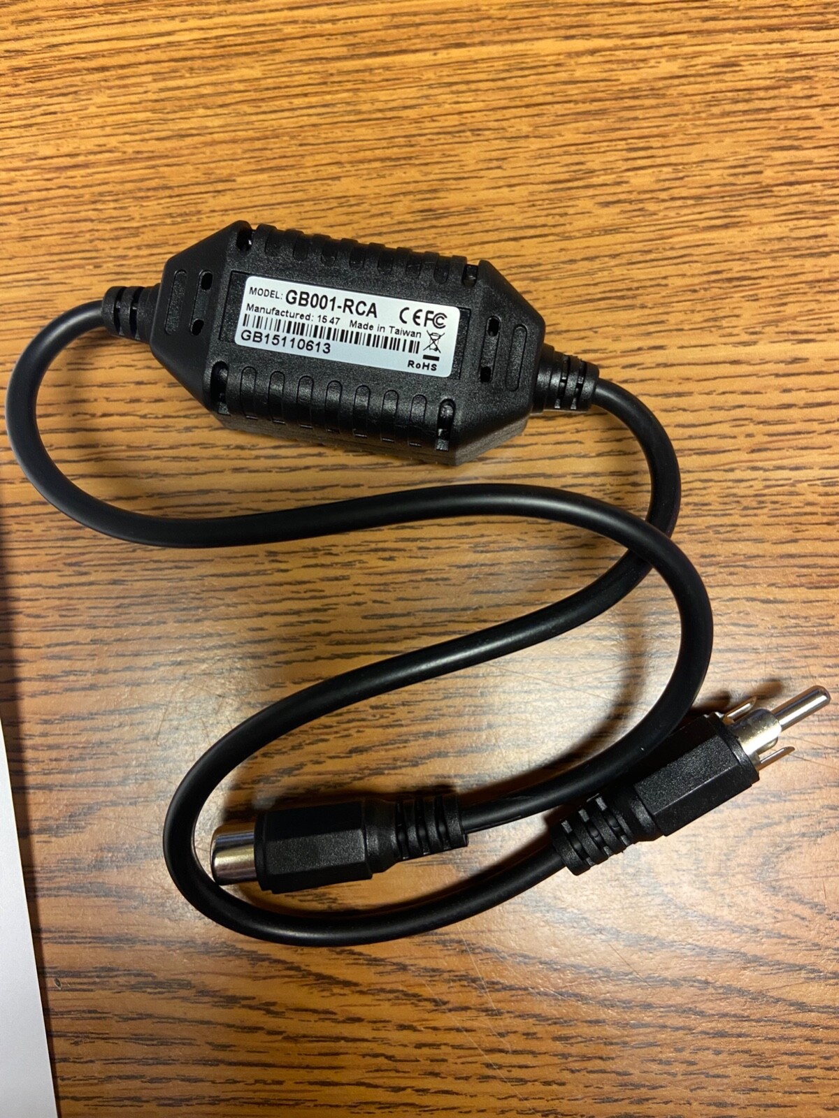 RoHS GB001-RCA COAXIAL VIDEO GROUND LOOP ISOLATOR w/BUILT IN VIDEO BALUN