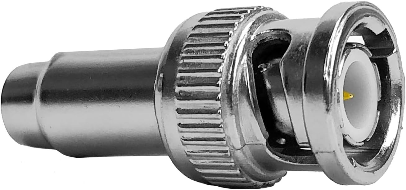 BNC Male to RG59 Crimp On Connector Adapter Coaxial Coax Cable Security CCTV Lot