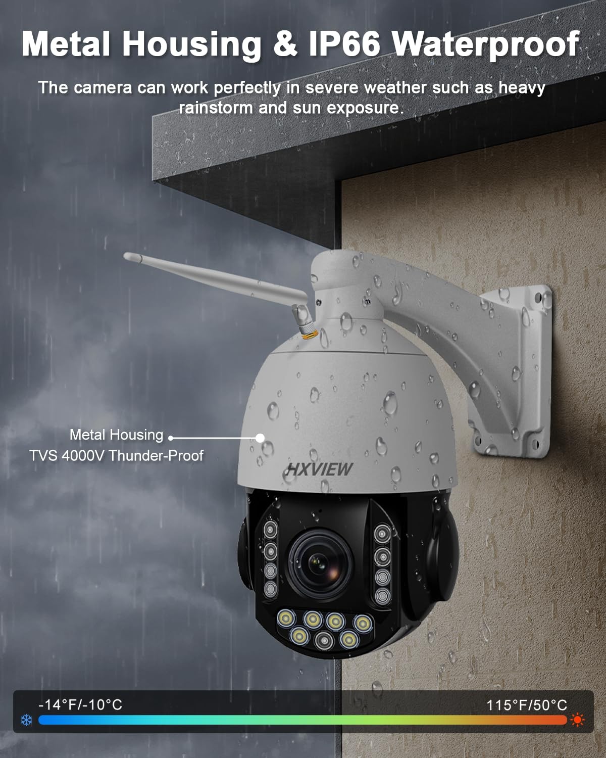 4K PTZ Security Camera Outdoor with 30X Optical Zoom, 1000FT Night Vision, 8M…