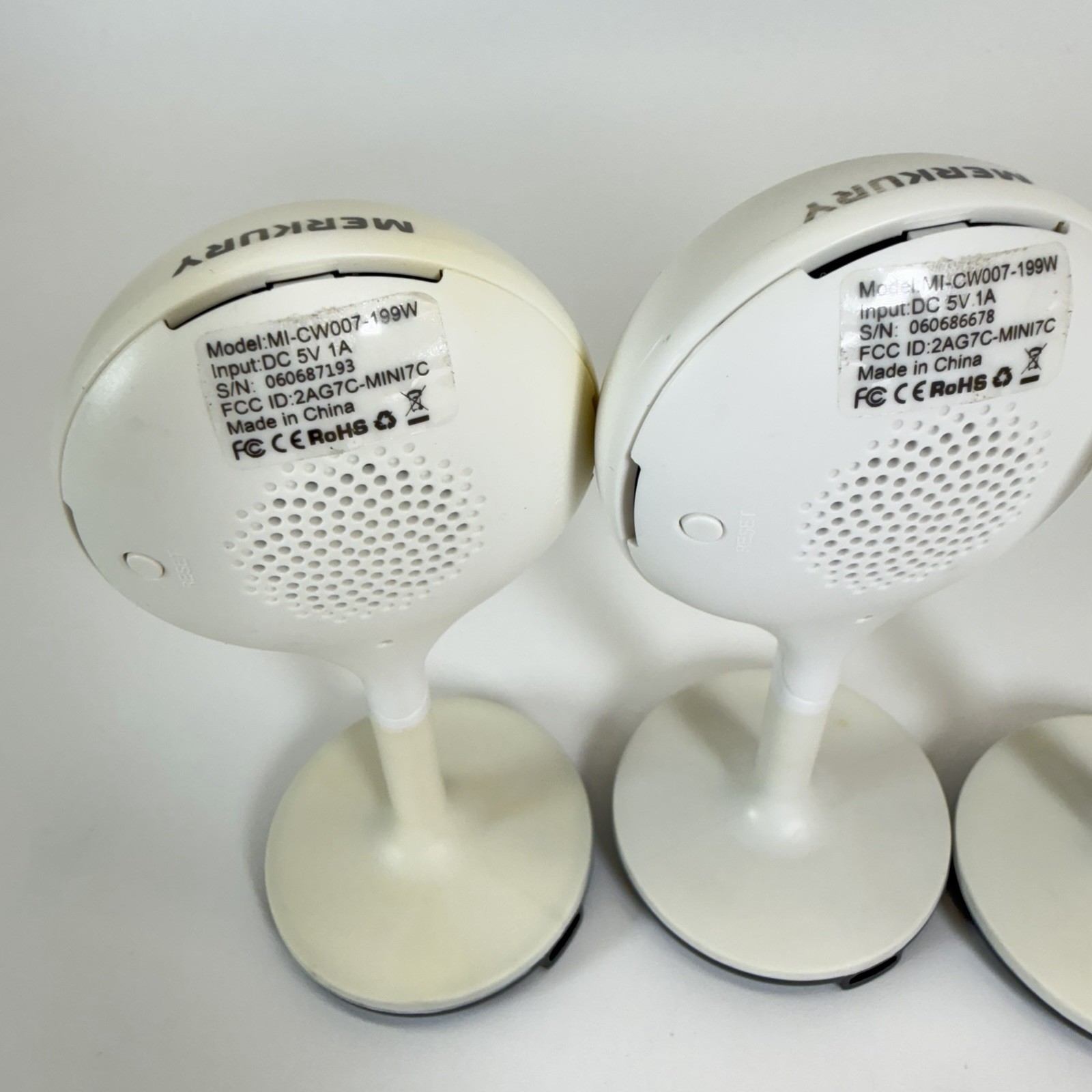 Mercury MI-CW007-199W Indoor Wi-Fi IP/Network Surveillance Camera Lot of 3