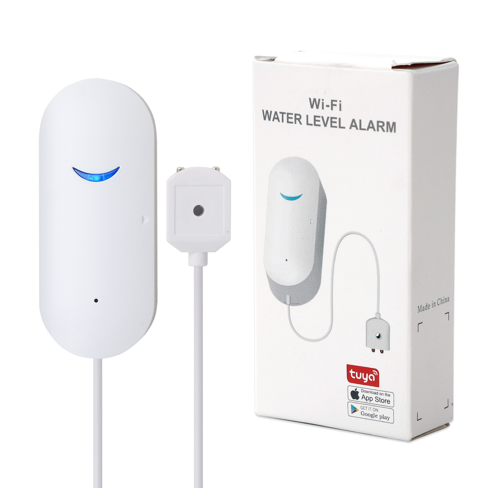 Smart WiFi Water Leak Sensor Flood Leakage Level Alarm Overflow Detector Alert