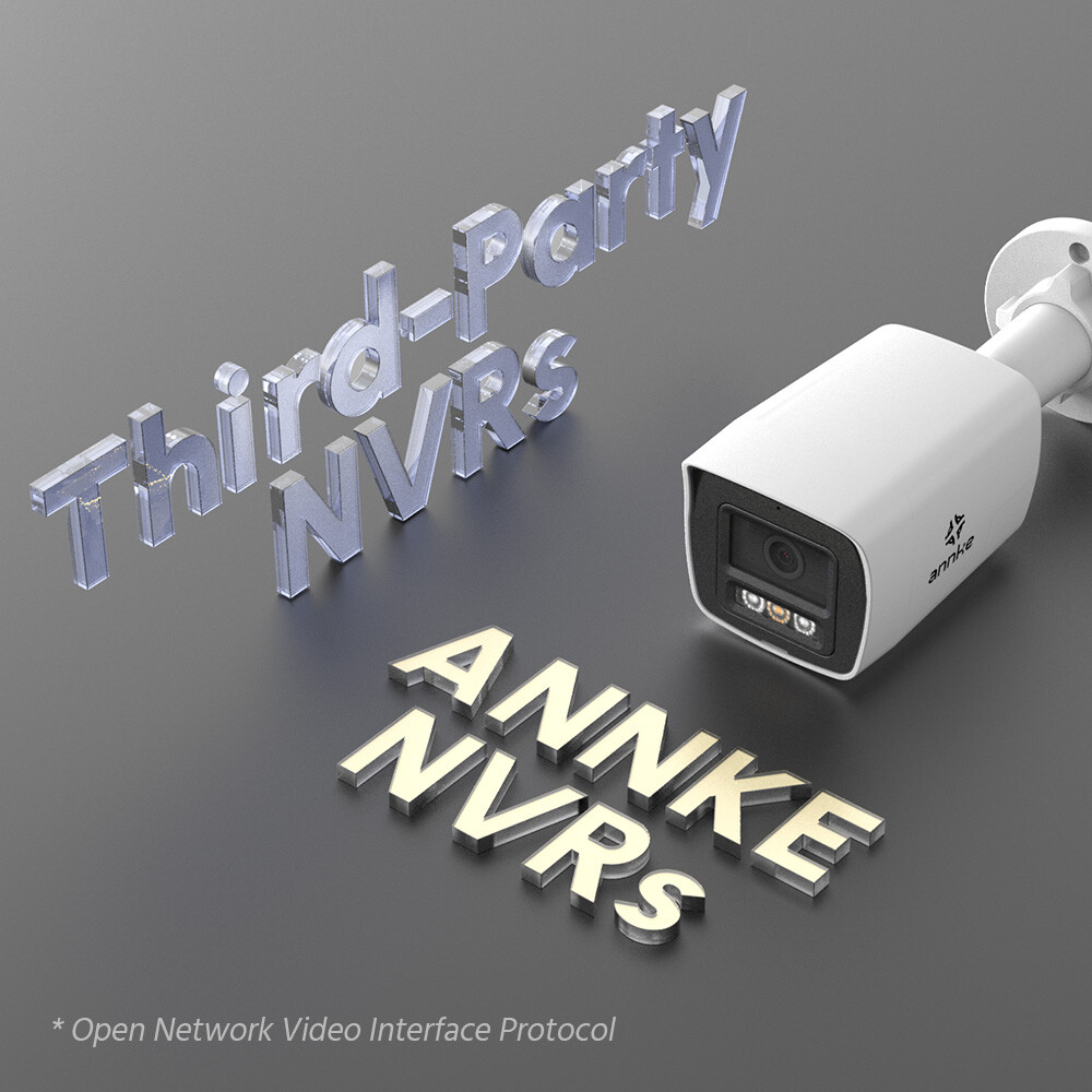 ANNKE 3K PoE Two Way Audio Security IP Camera 5MP Outdoor AI Color Night Vision