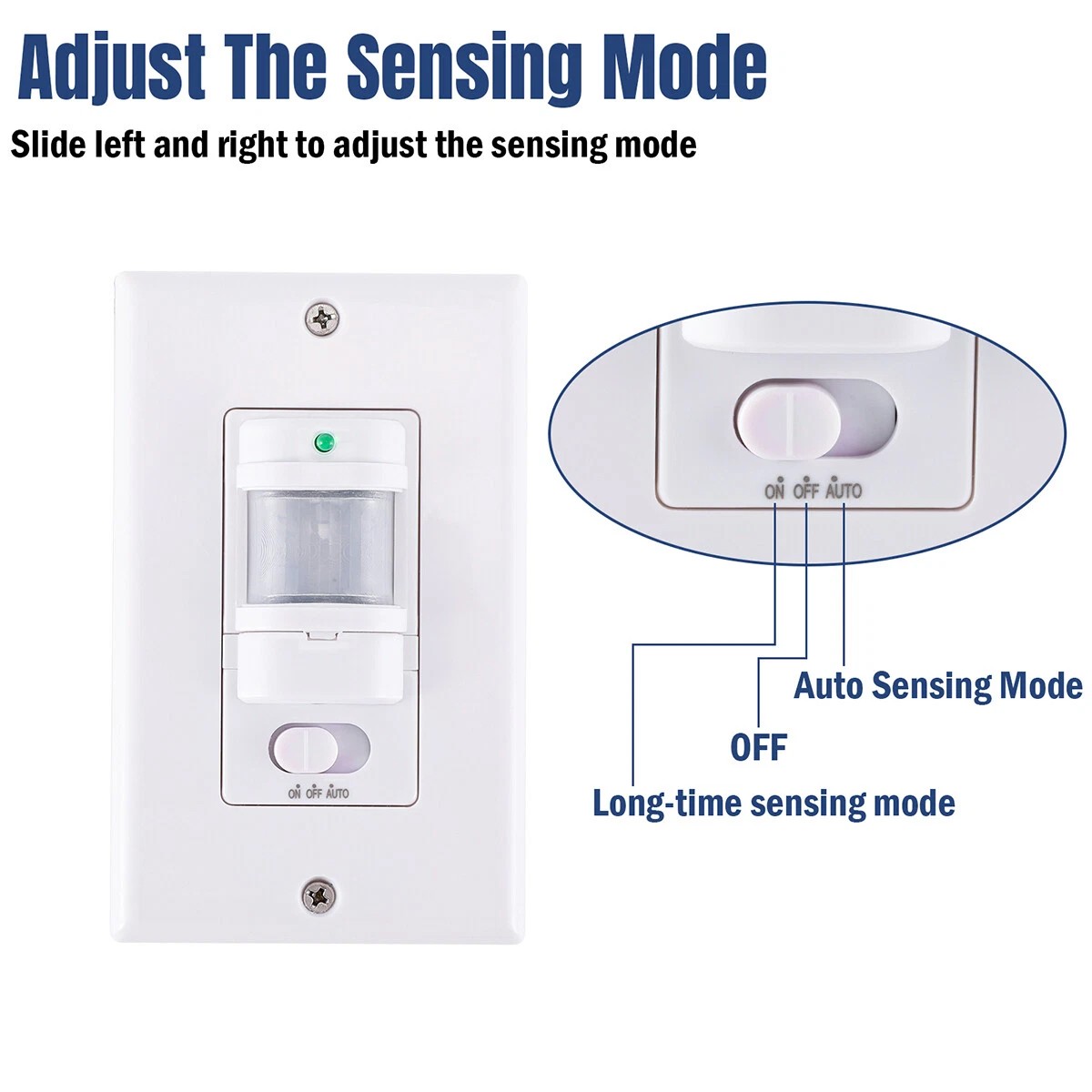 Automatic PIR Occupancy Motion Sensor Light Switch Auto On/Off Infrared