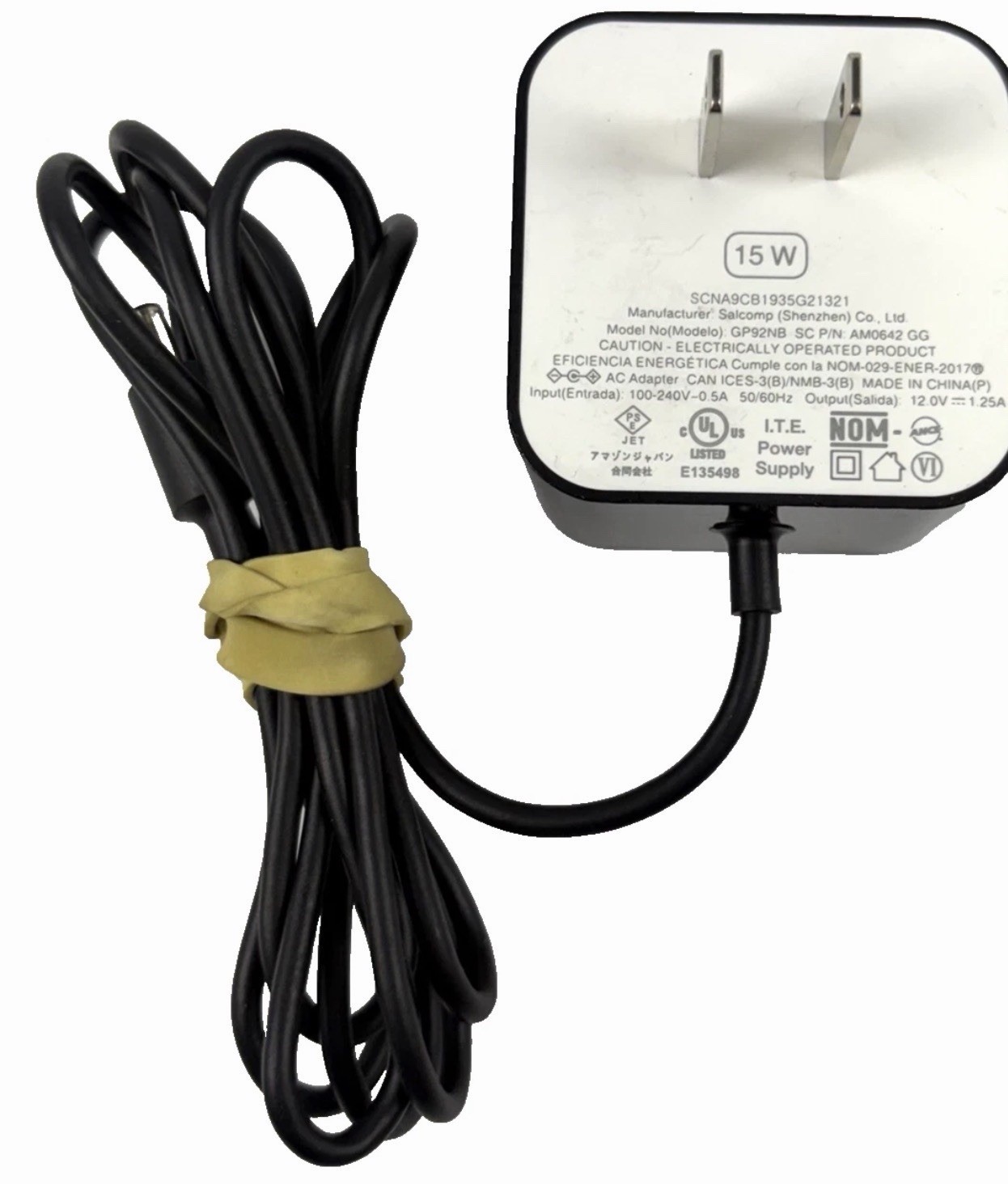 Amazon 15W AC Power adapter GP92NB Black for various compatible devices