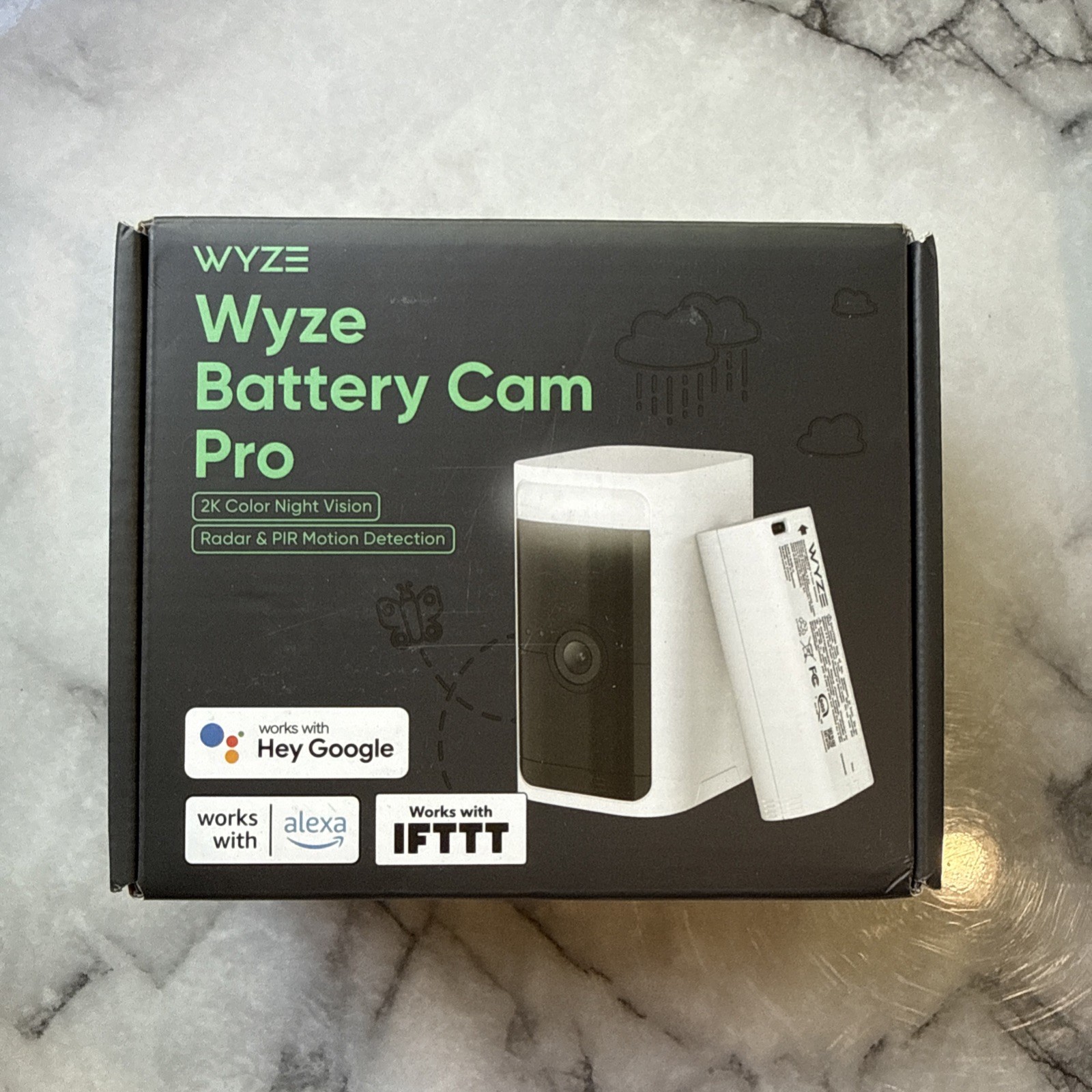 WYZE Battery Cam Pro 2K HDR Wireless Indoor/Outdoor Security Camera