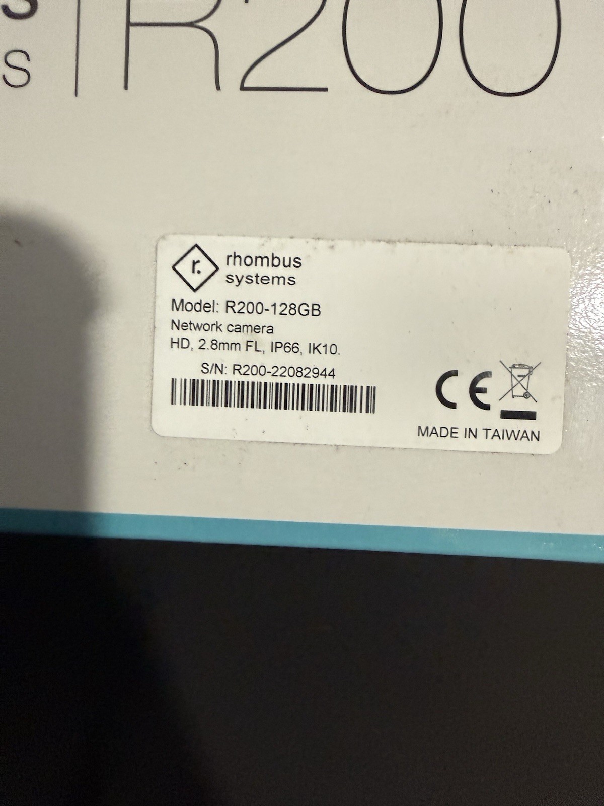 NEW! Rhombus R200 128GB 5MP DOME CAMERA