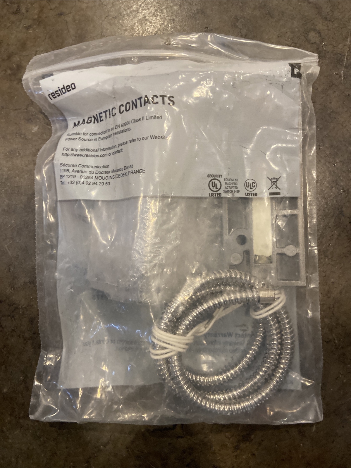 RESIDEO #958 OVERHEAD DOOR CONTACT W ADJUSTABLE MAGNET
