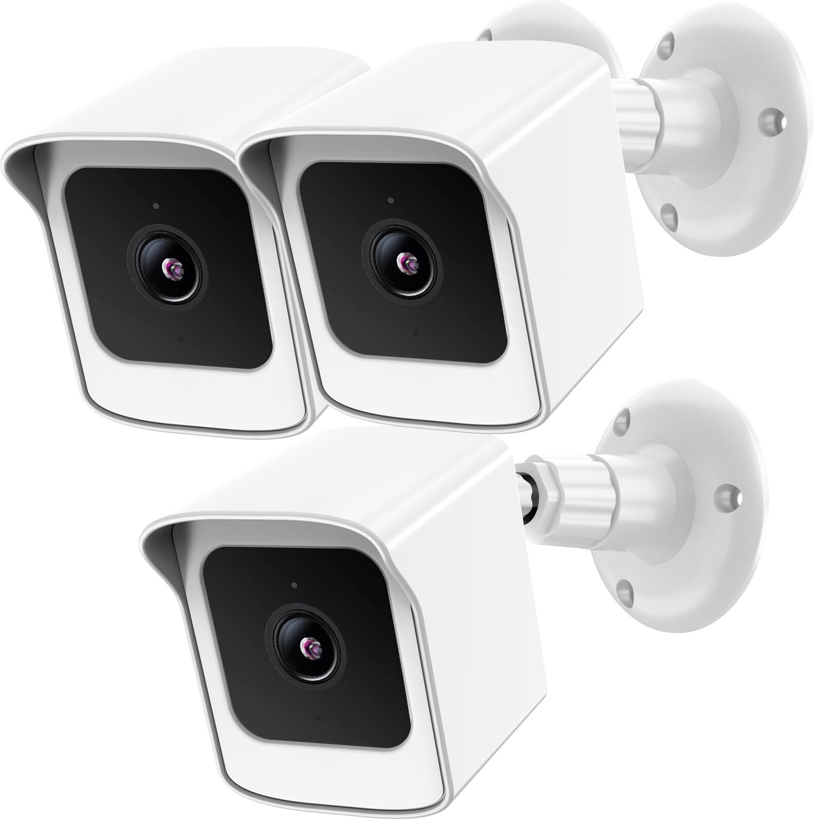 Weatherproof Mount and Protective Cover for Outdoor Indoor Cameras White 3 Pack