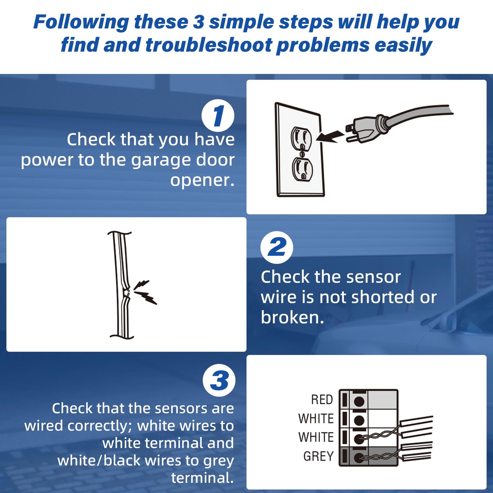 820CB Garage Door Sensor ReceivingSending, Compatible with All Chamberlain/Li…
