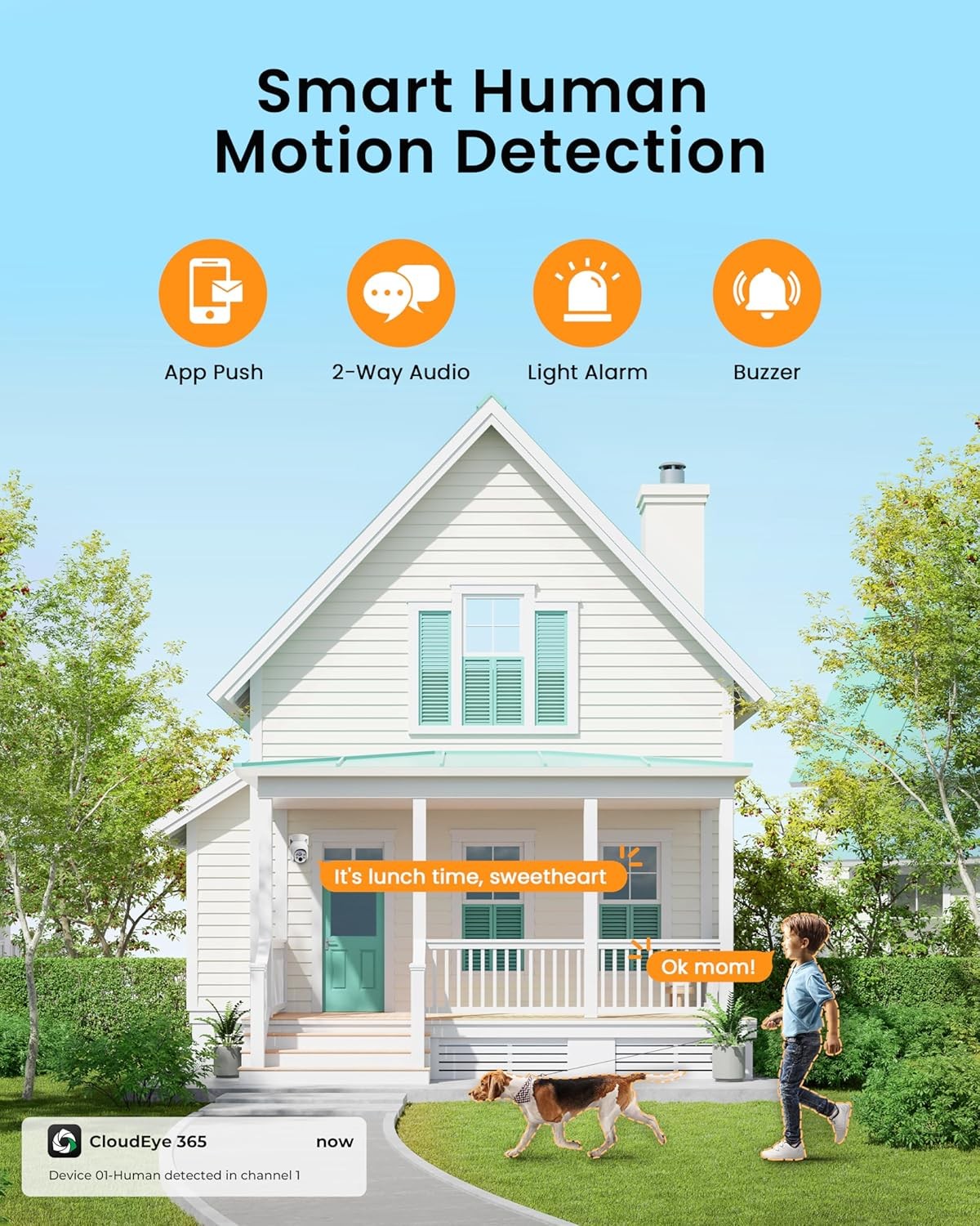 Wireless Home CCTV Security Camera System Outdoor WIFI Solar Power Camera 10CH