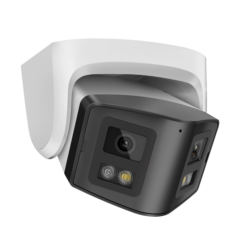 VIKYLIN 4K Full Color+IR POE Panoramic Camera Dual Lens Hybird Light MIC Speaker