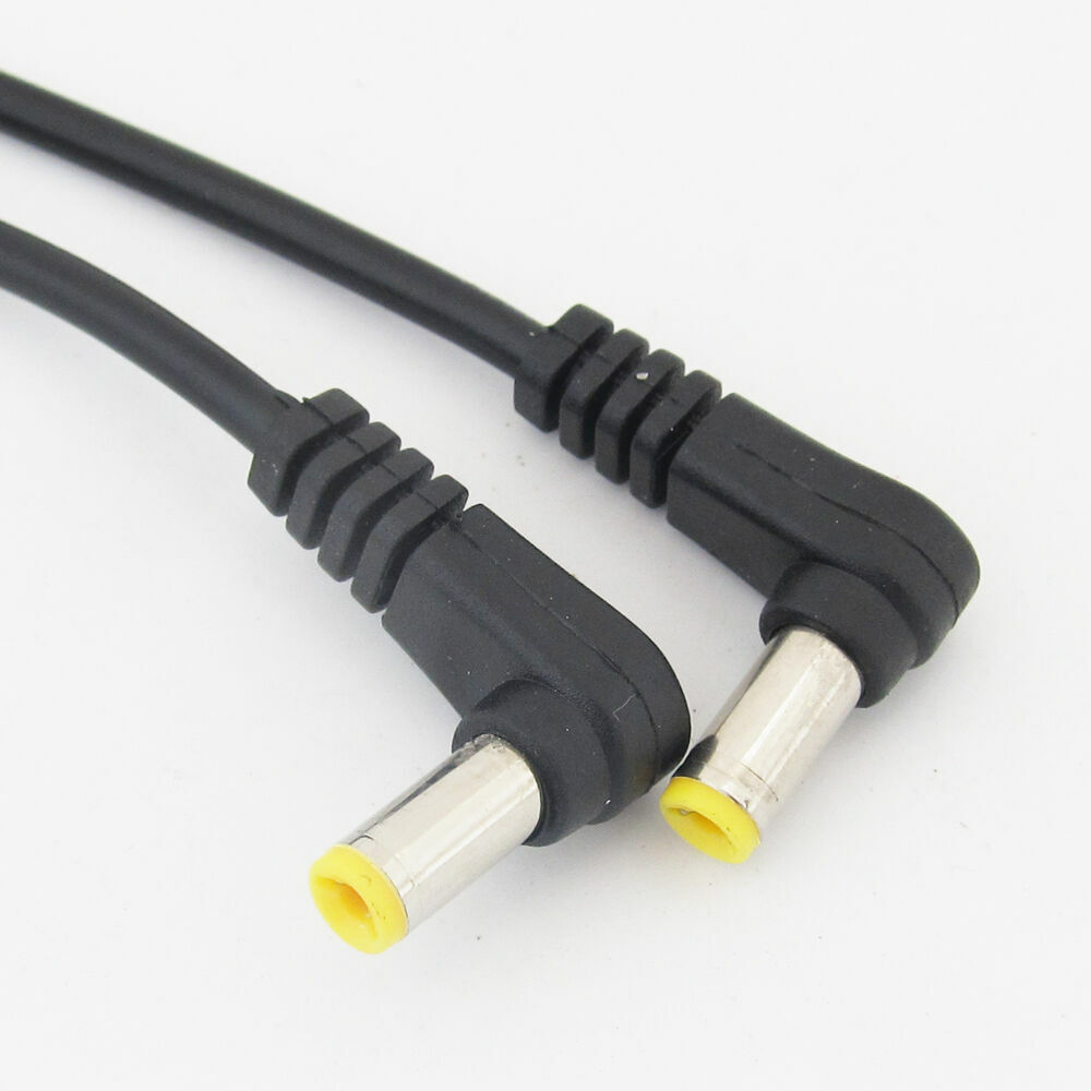 10pcs 50cm 22AWG DC Power Cable Right Angle 5.5×2.1mm 2.1mm DC Male For CCTV