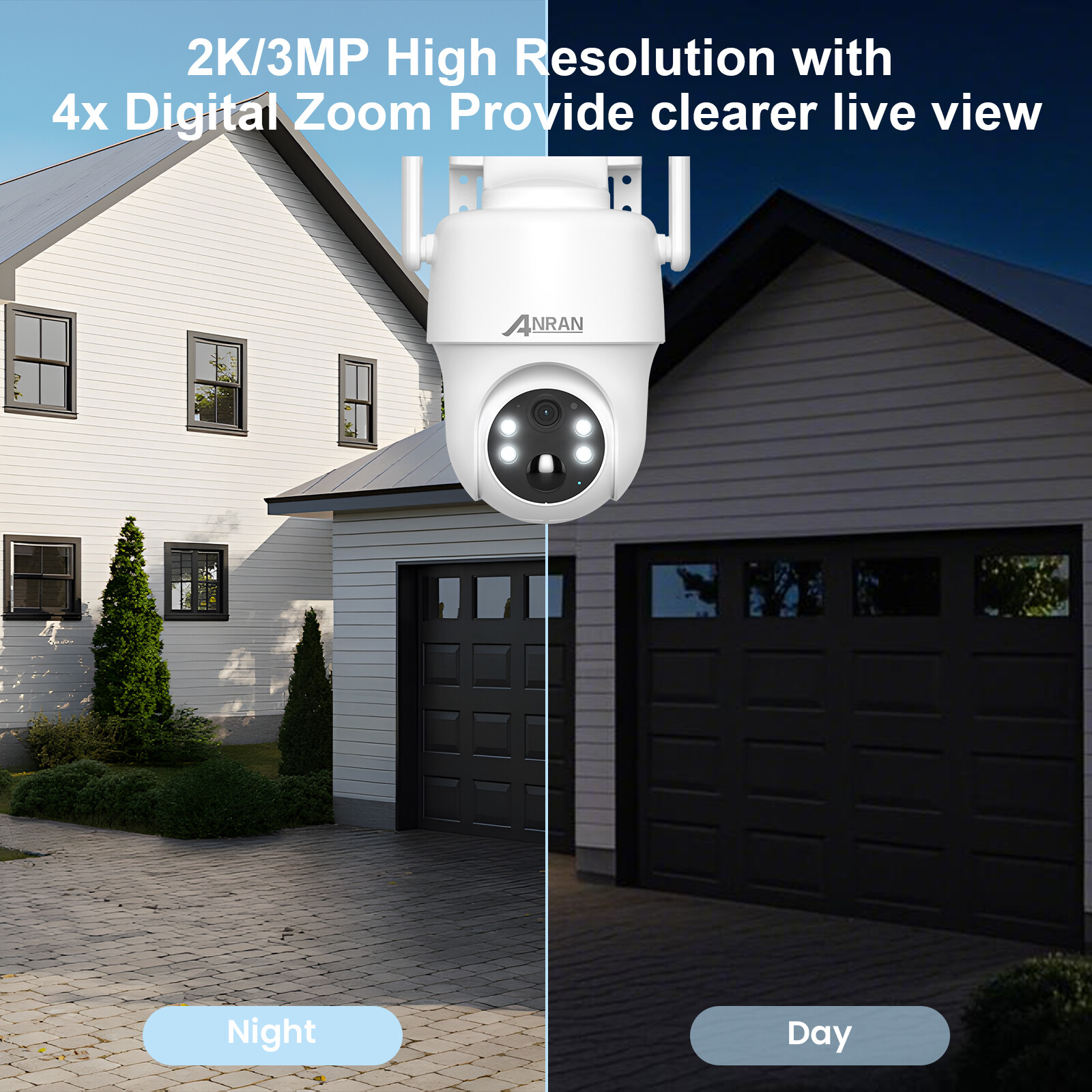 4G LTE Security Camera 3MP No WIFI 360° Pan-Tilt With 32G SD Card Solar Powered
