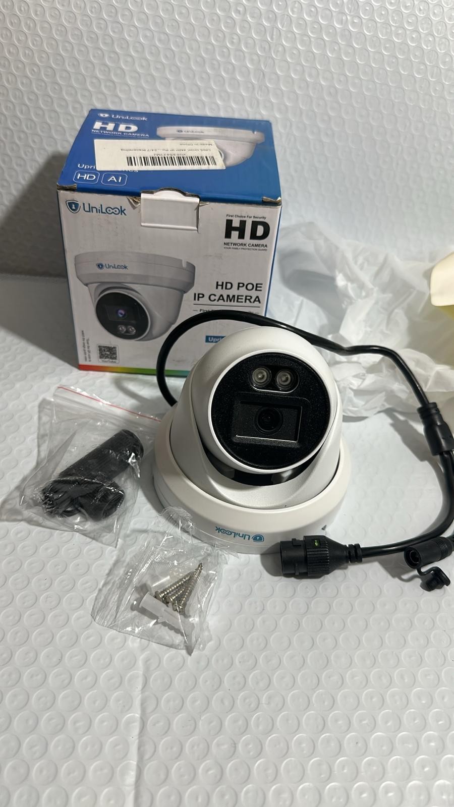 UNILOOK 4MP IP PoE Turret Camera Audio Mic 90° Wide Angle IP66 U Series