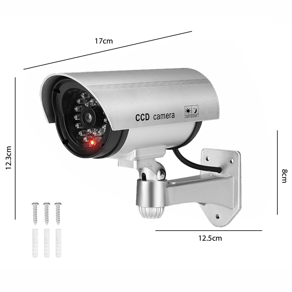 Dummy Camera CCTV Security Surveillance Cam Fake Red IR LED Outdoor Indoor