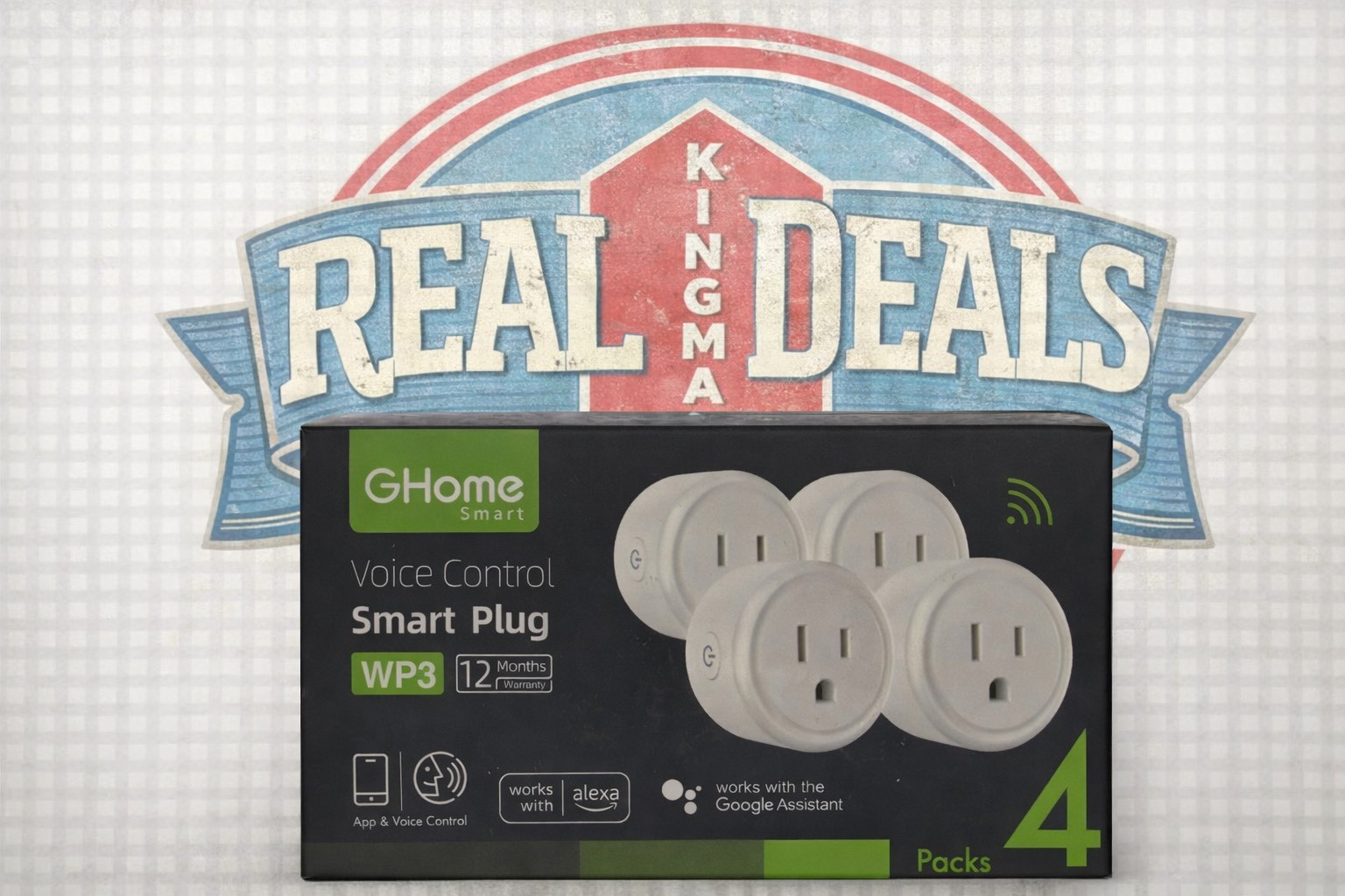GHome Smart Plug, WiFi Smart Plug Outlet APP Remote Control, 2.4GHz 4pk