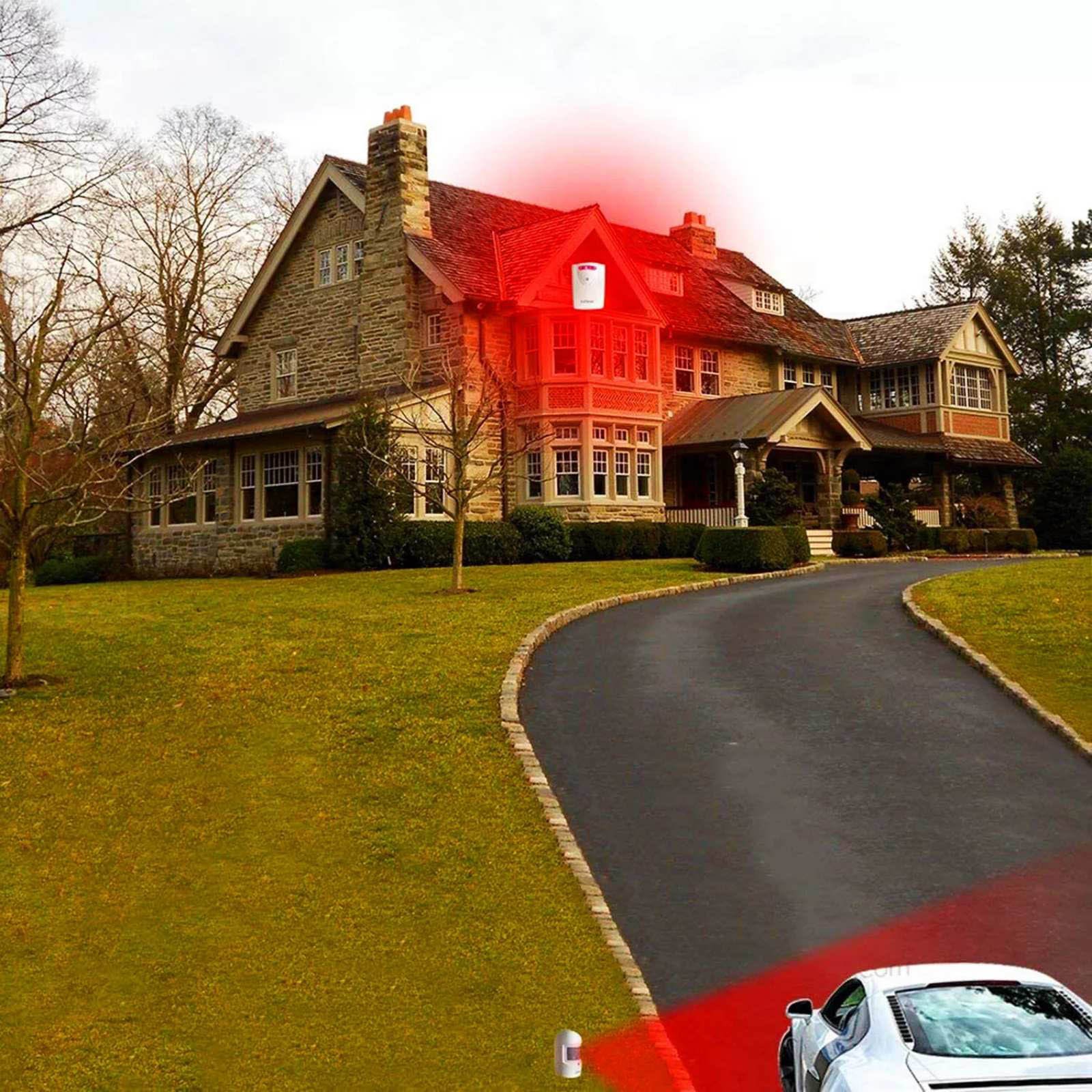 New 110db Infrared Motion Sensor Home Garage Alert Security System