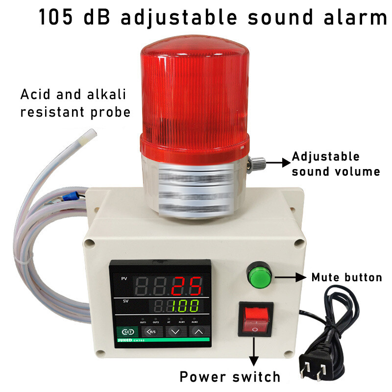 110-240V 0‑400℃ Anti-Acid Intelligent Over Temperature Alarm Sensor Machine New