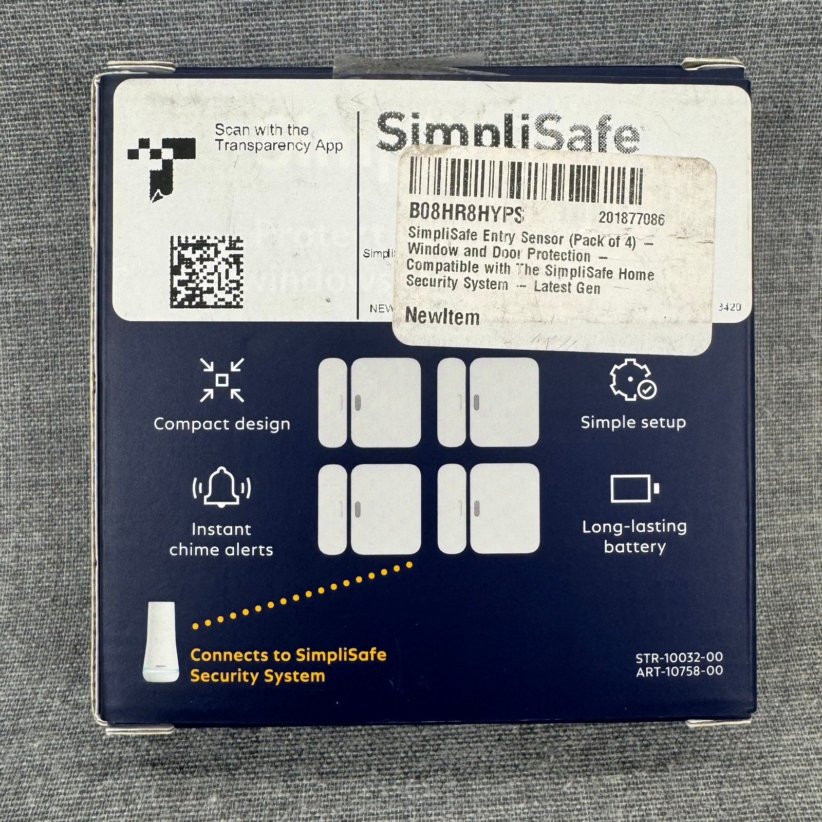 SimpliSafe Entry Sensor 4 Pack Gen 3 Door Window Contact Sensors Open Box New
