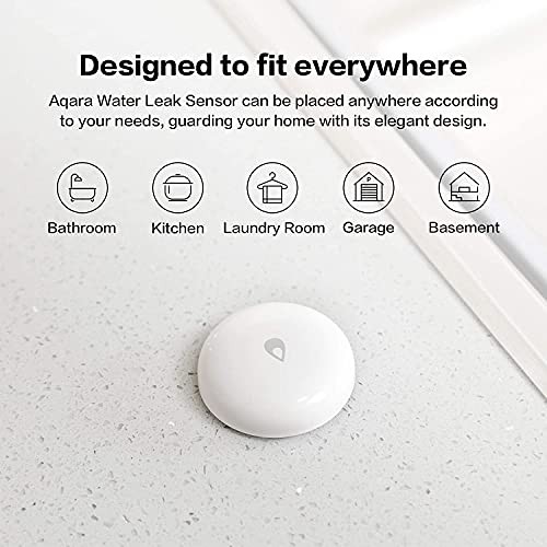 Water Leak Sensor, Zigbee Wireless Water Leak Detector for Alarm System and Smar