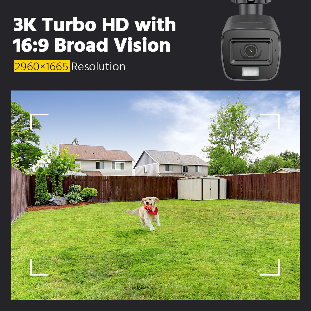 ANNKE 8CH 4K DVR 3K AI Color Night Vision Security Camera System Audio Recording