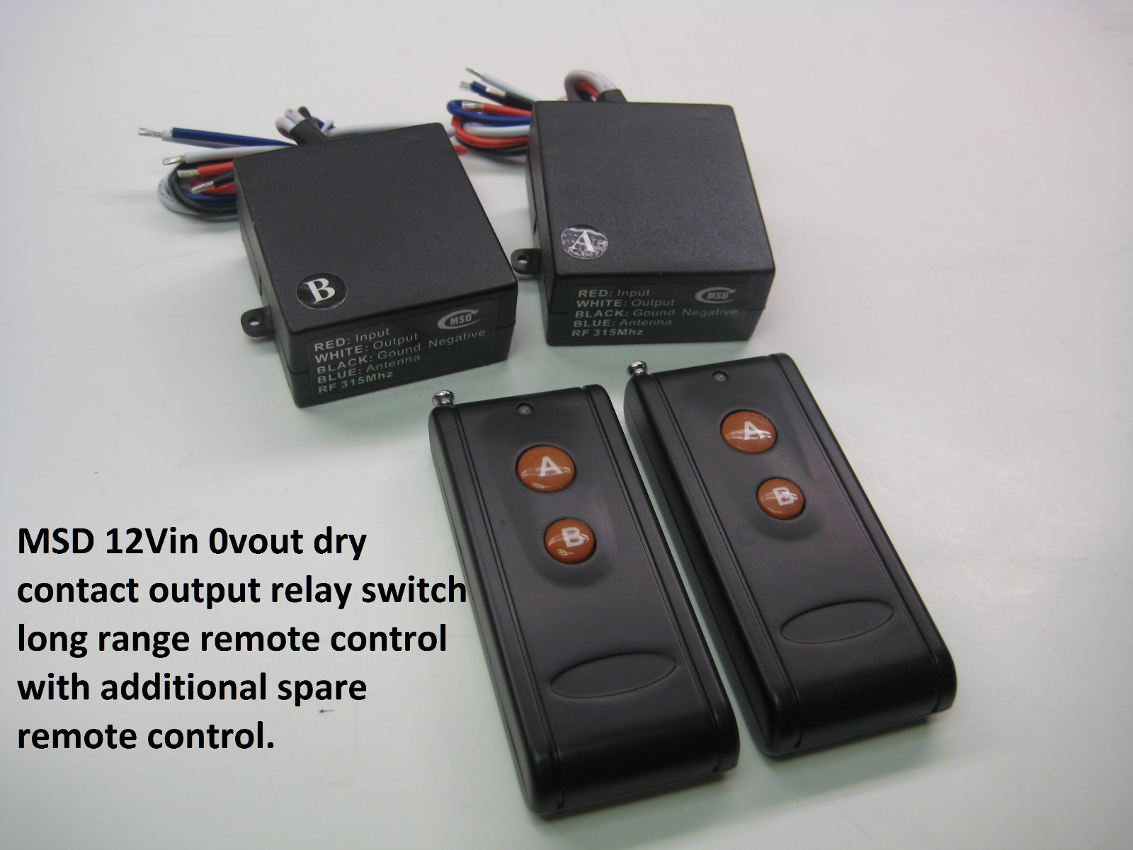 MSD 12v 2ch on off dry contact relay 2 long range remote control switch RP201P2