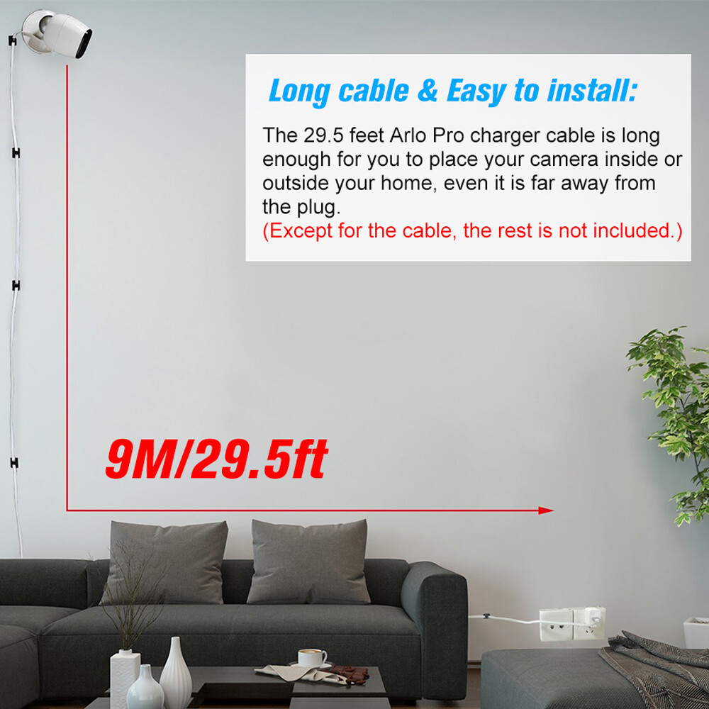 9M/29.5ft Cable Fits for Arlo 2 GO/ O9Q5