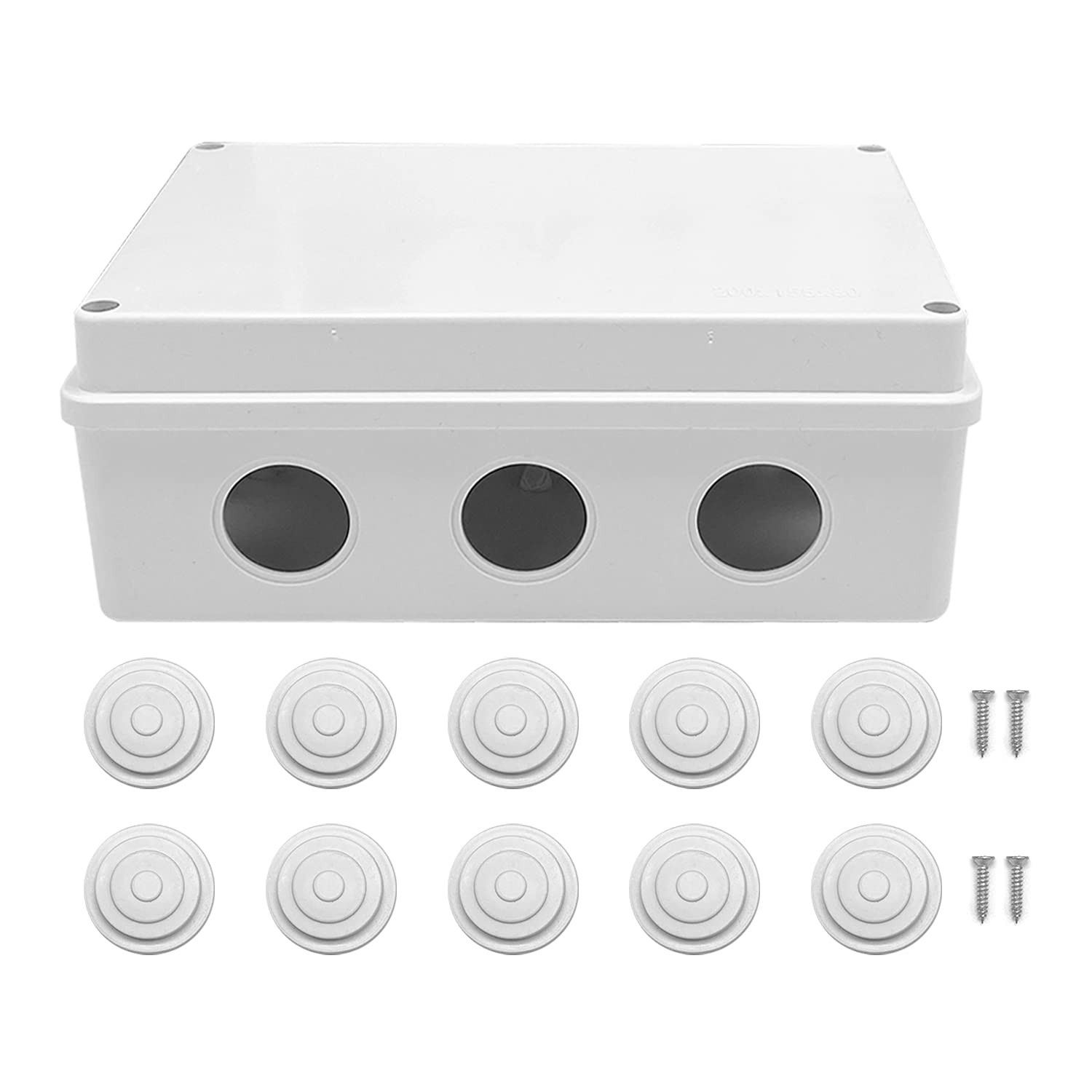 ABS Plastic Junction Box Universal Electrical Enclosure IP66 200mmx150mmx75mm