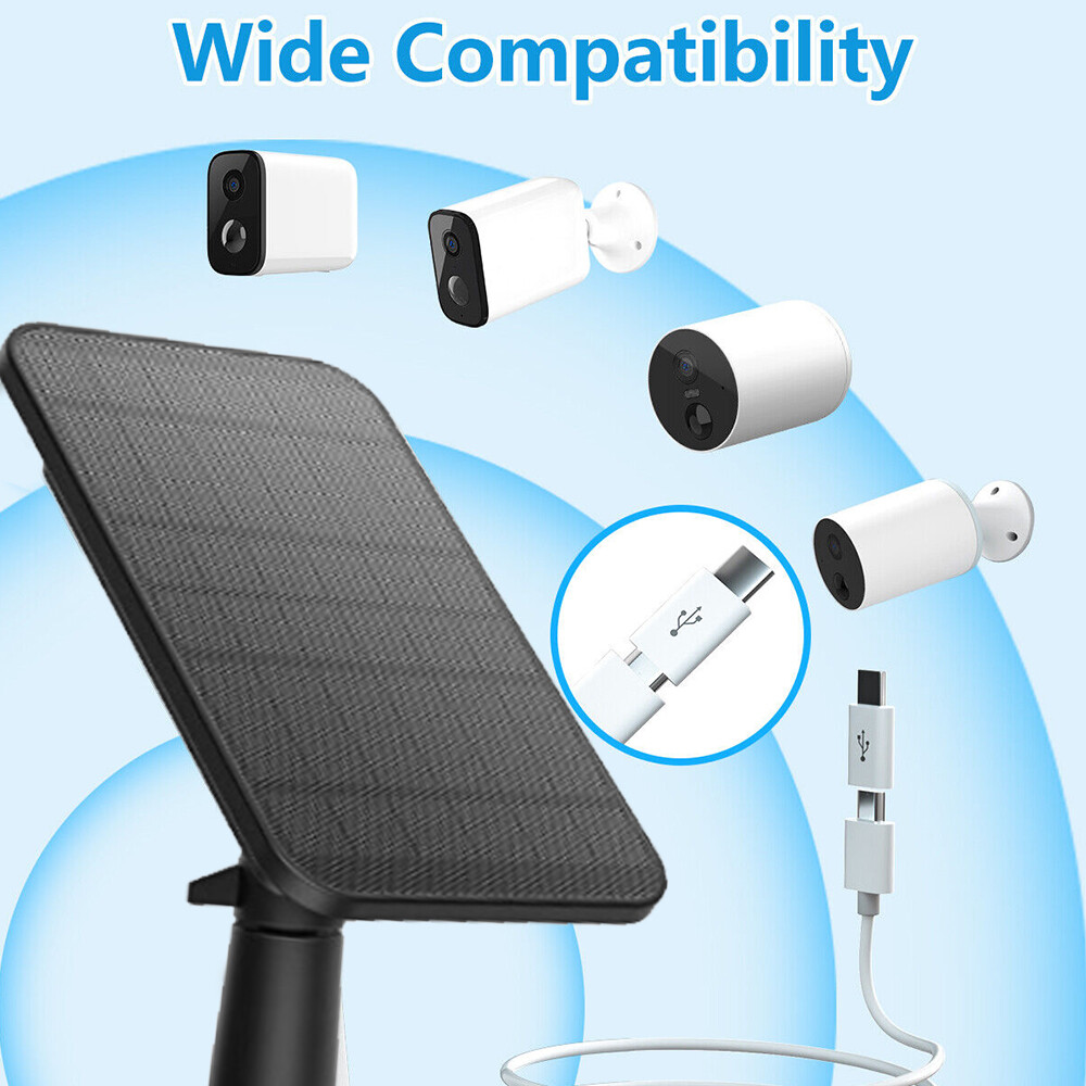 3W 5V Outdoor Solar Panel for USB Power Camera Security Cam Battery Charger