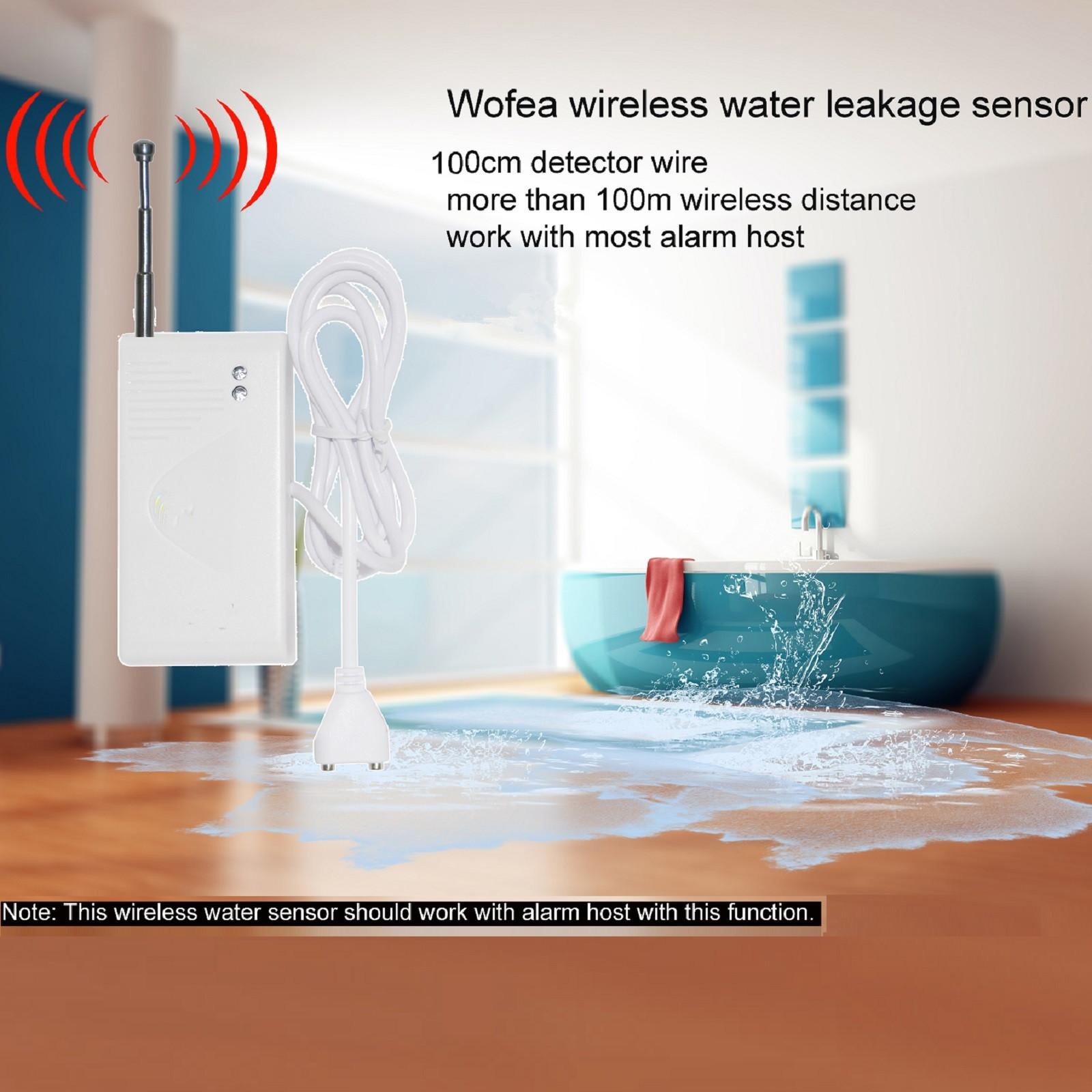 433MHz Wireless Water Leak Sensor Water Leakage Detector Alarm Alarm System 12V