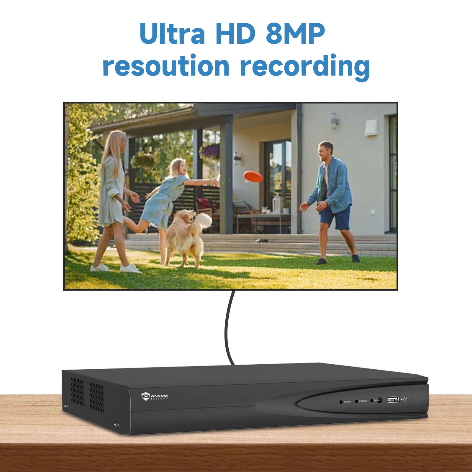 Anpviz 4CH 8MP PoE NVR Smart AI Network Video Recorder Supports Max 4*8MP Camera