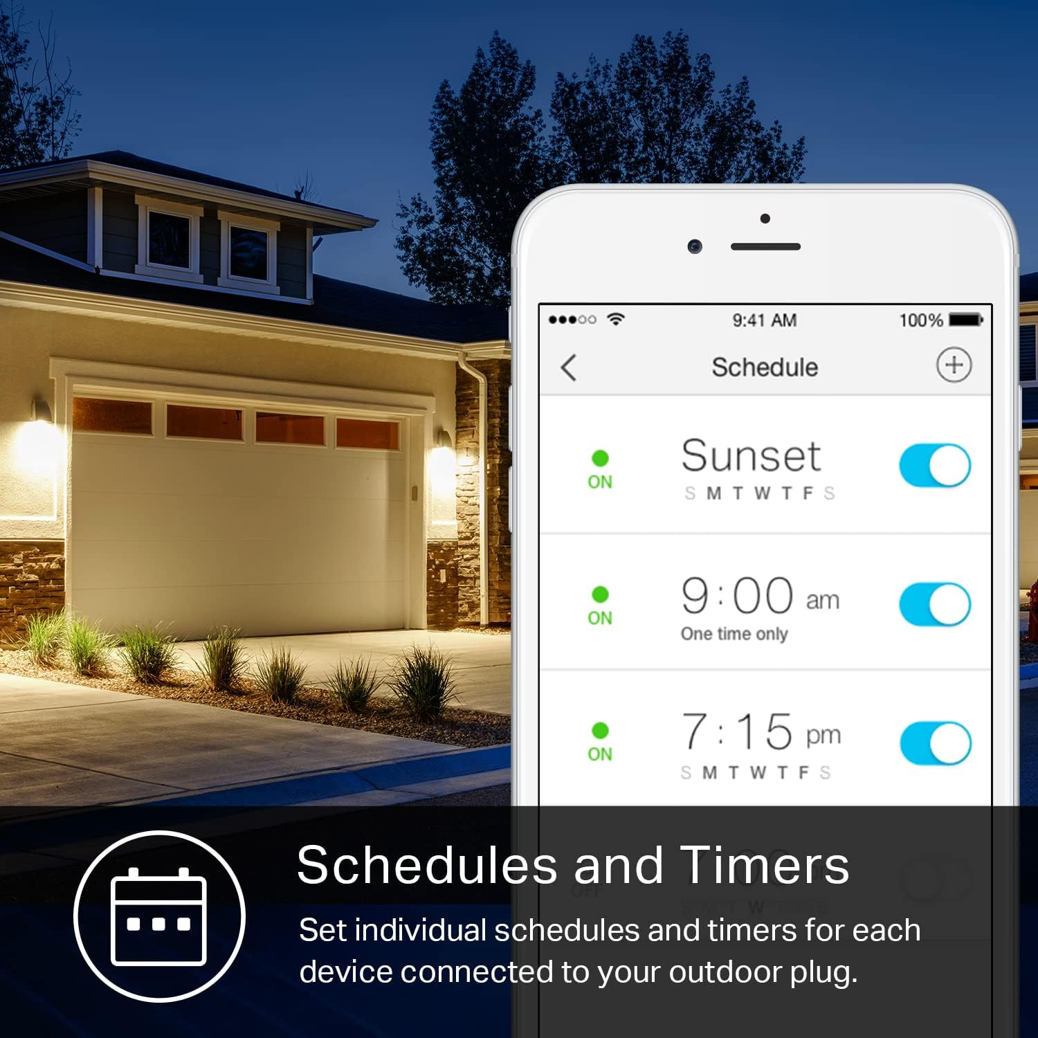 Kasa Outdoor Smart Plug, Smart Home Wi-Fi Outlet with 2 Sockets, EP40 | IP64 Wea