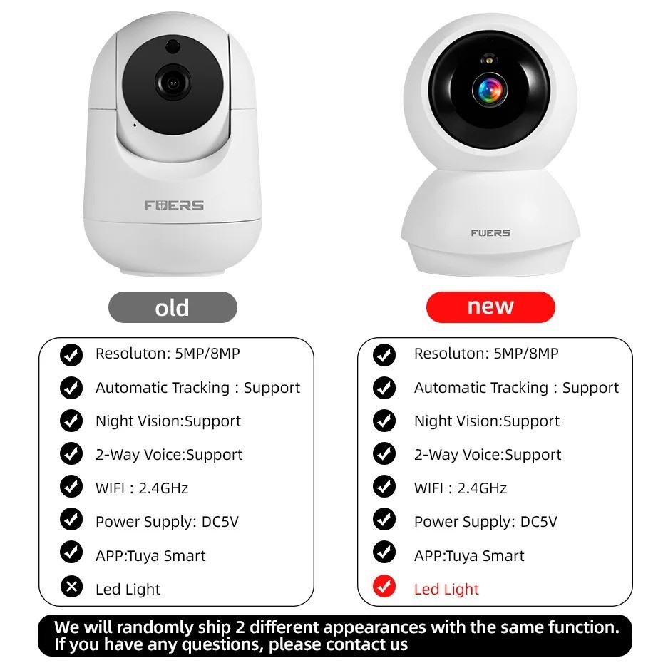 5MP WiFi Security Camera Tuya Smart PTZ AI Tracking Baby Pet Monitor