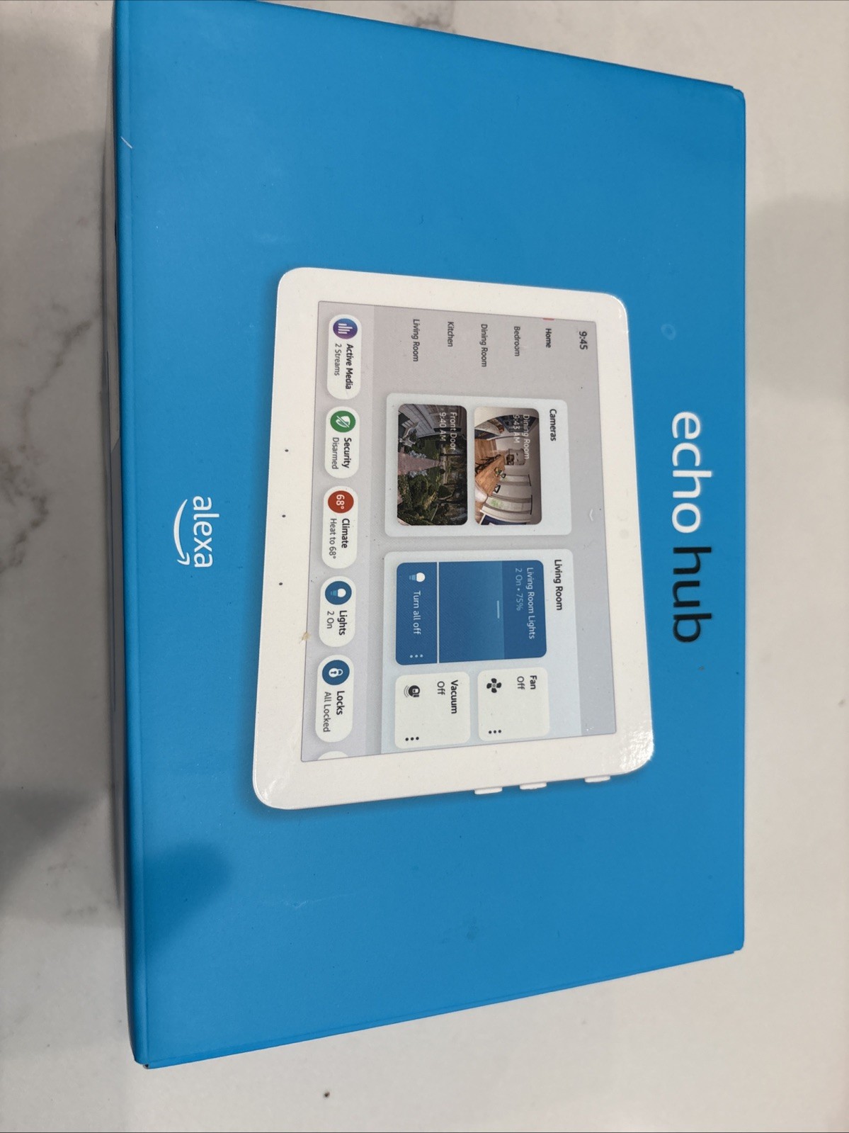 Amazon Echo Hub 8″ Smart Home Control Panel with Alexa – White – New, Open Box