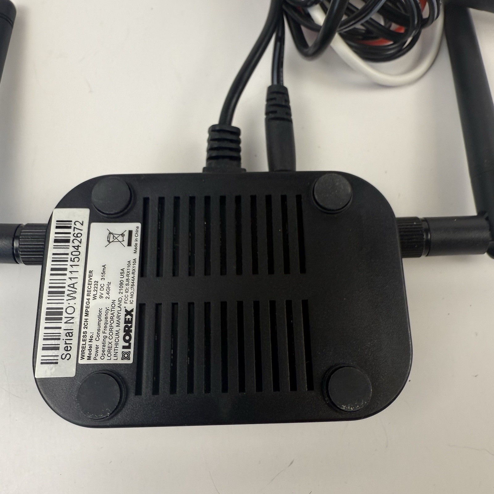 Lorex WL2232 Wireless 2 Channel Mpeg4 Receiver, 2 Pieces w/Cables and Adaptors