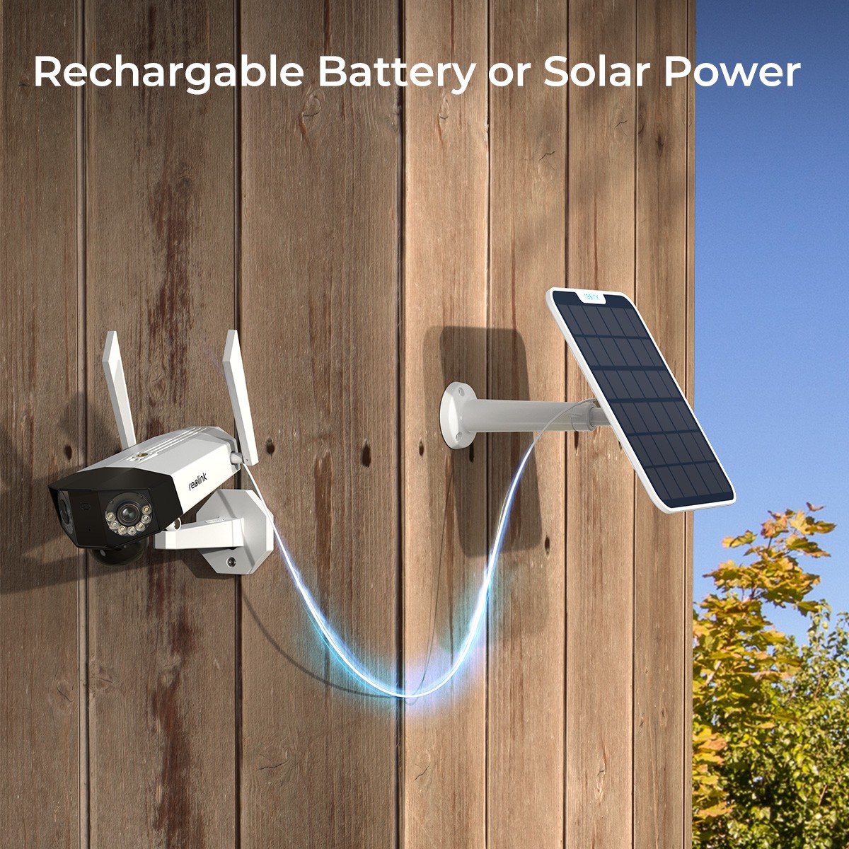 Reolink Duo 2 LTE 4G Cellular Solar Security Camera Wireless 180° View AI Detect