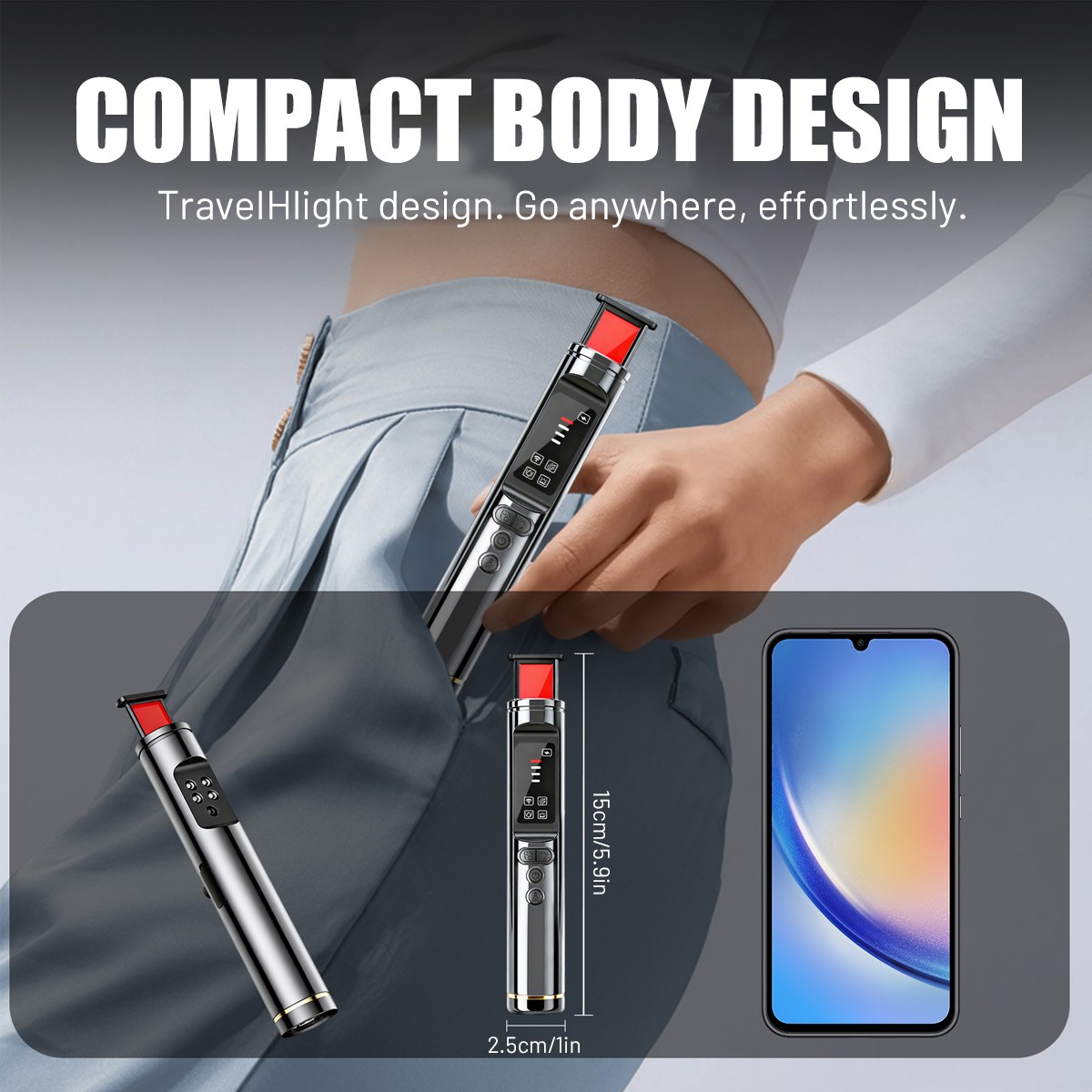 Mini RF Detector 4 Sensitivity Levels 20H Battery Type-C Rechargeable for Travel