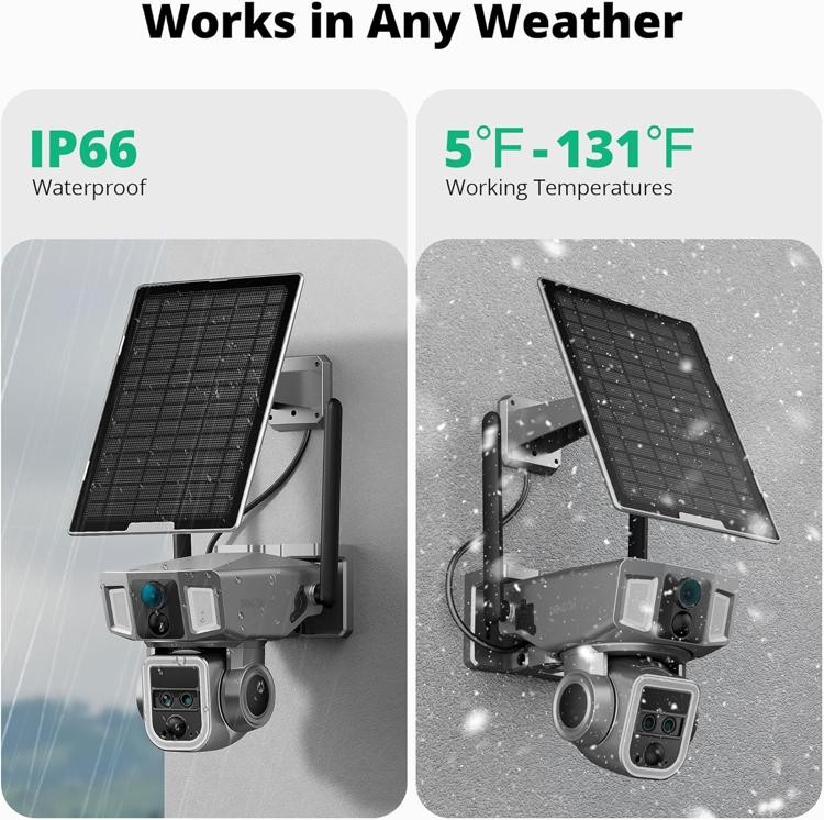 Dragon Touch 4G LTE Cellular Security Camera, 4K Wireless Outdoor Solar Camera 1