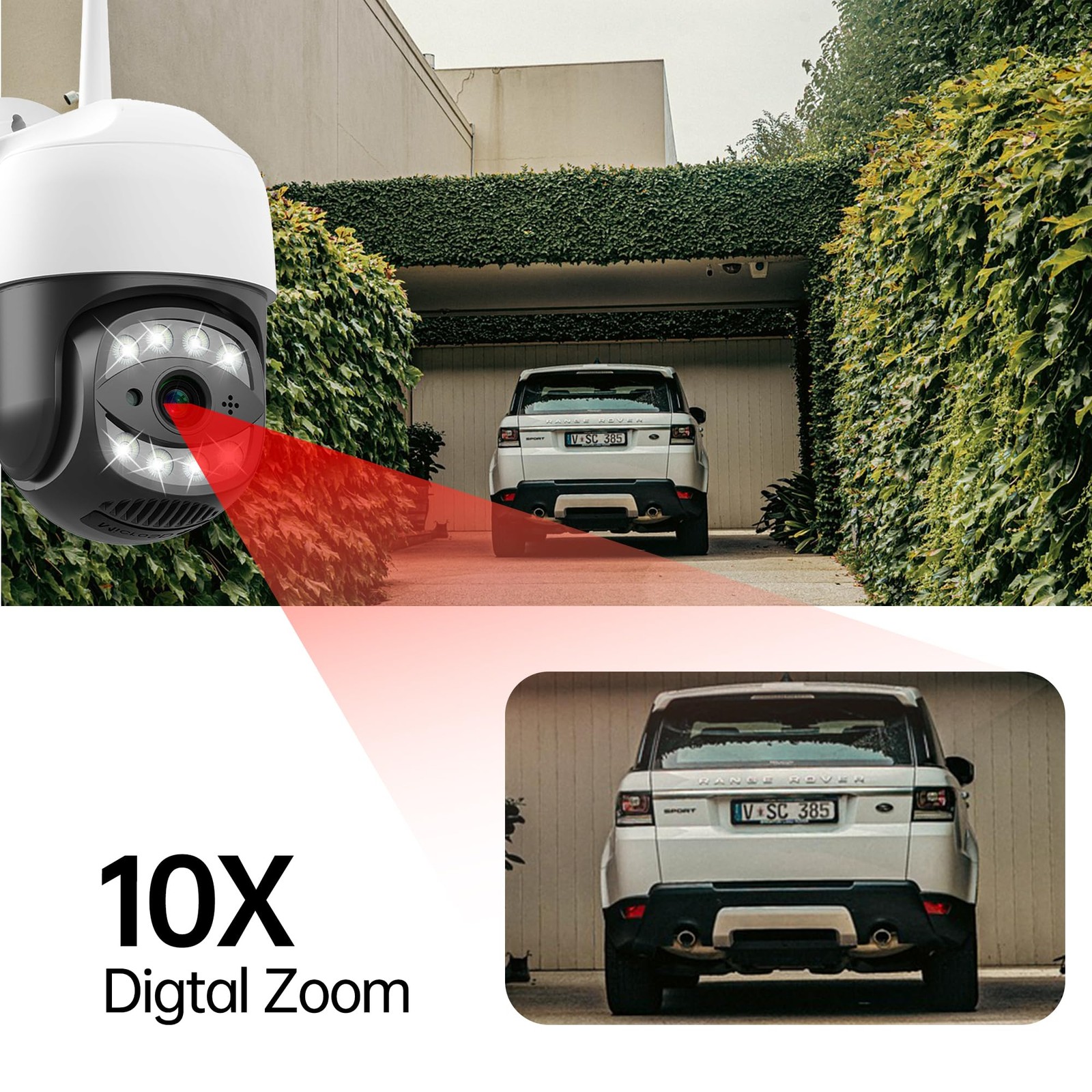 3MP Dome Camera Outdoor Security WiFi Pan/Tilt/Zoom Automatic Tracking Color …