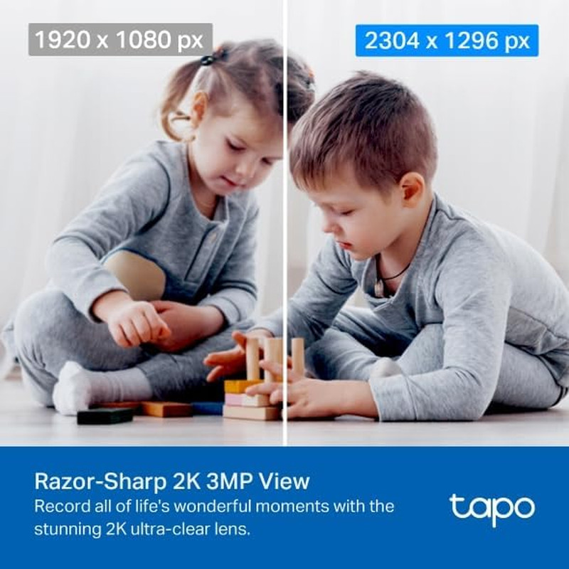 Tapo 2K Pan/Tilt Security Camera for Baby Monitor, Dog Camera W/Motion Detection