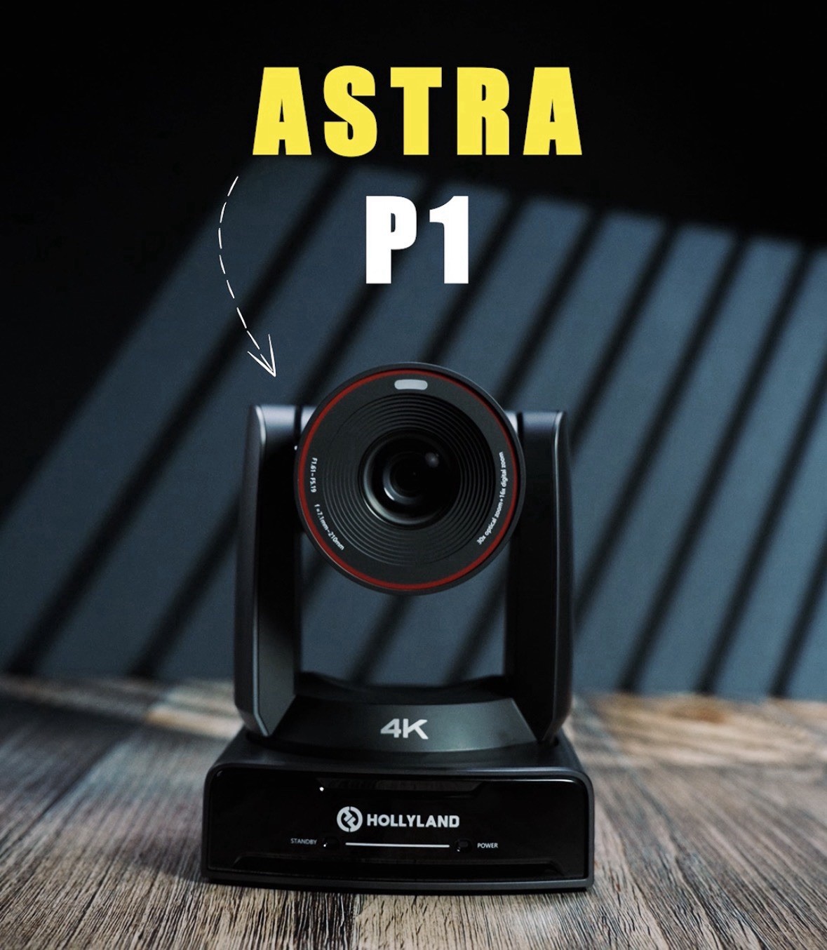 Hollyland Astra P1 UHD 4K PTZ Camera with 30x Optical Zoom