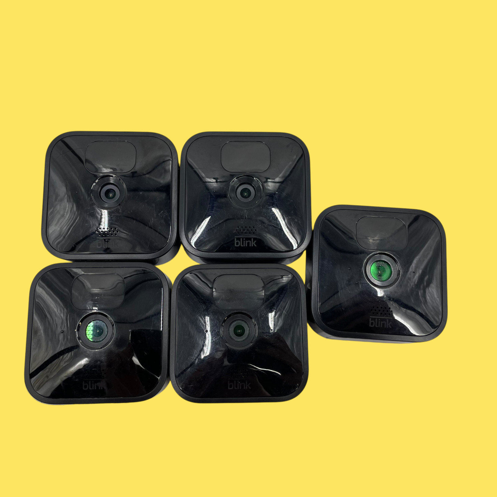 FOR PARTS Lot of 5 Blink BCM00400U Black Security Cameras #4712 z65b318-z59b2