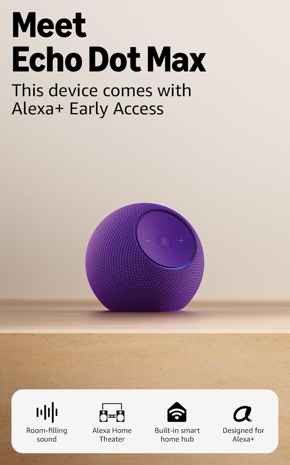 Echo Dot Max newest model Alexa speaker W/ room-filling sound & nearly 3x bass