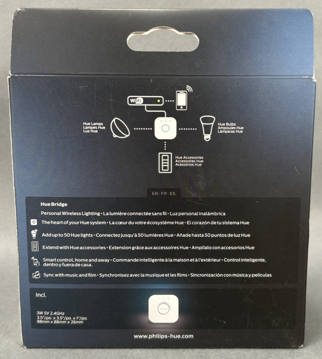 Philips Hue Bridge 458471 – Wireless Lighting System Central Control Unit – BNIB