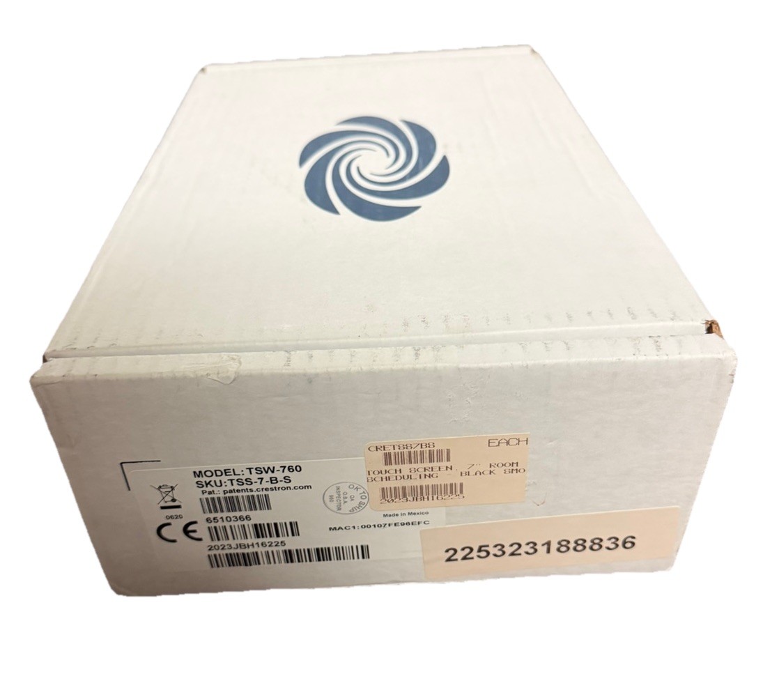 NEW Sealed Crestron TSS-7-B-S TSW-760 7″ Room Scheduling Touch Screen 6510366