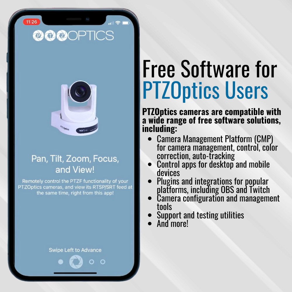 PTZOptics Move SE 20x 1080p Zoom Camera Gray 2 Pack Bundle