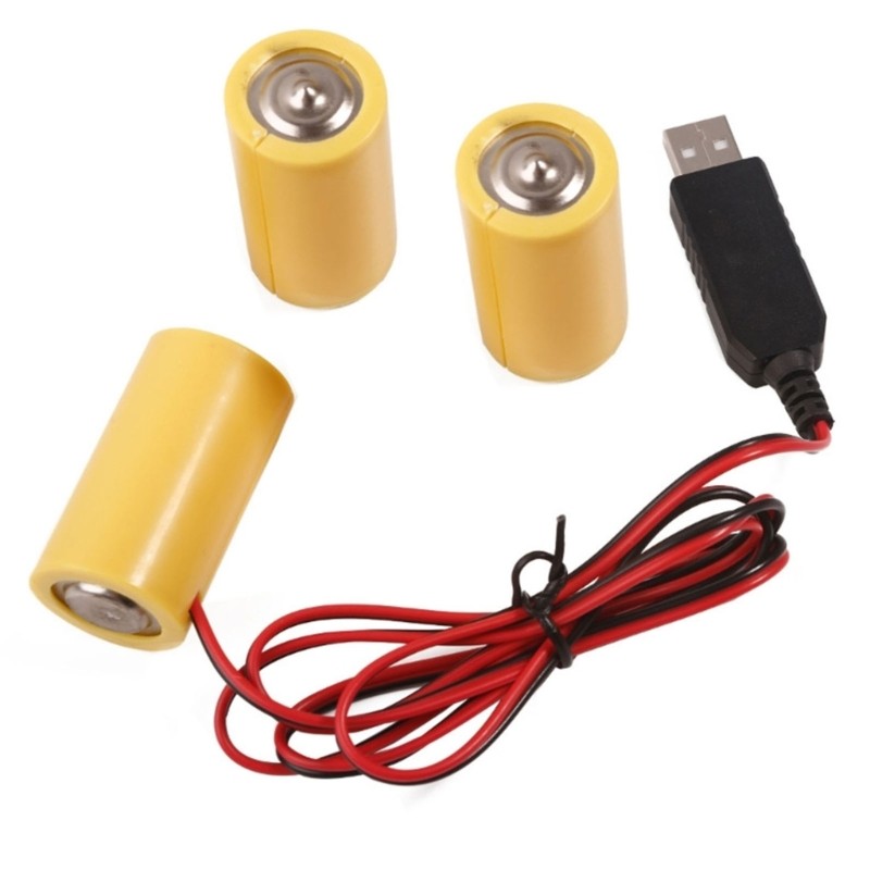 3.1ft Eliminators Cable Universal USB 5V 2A to LR14 C Dummy Battery Power Cable