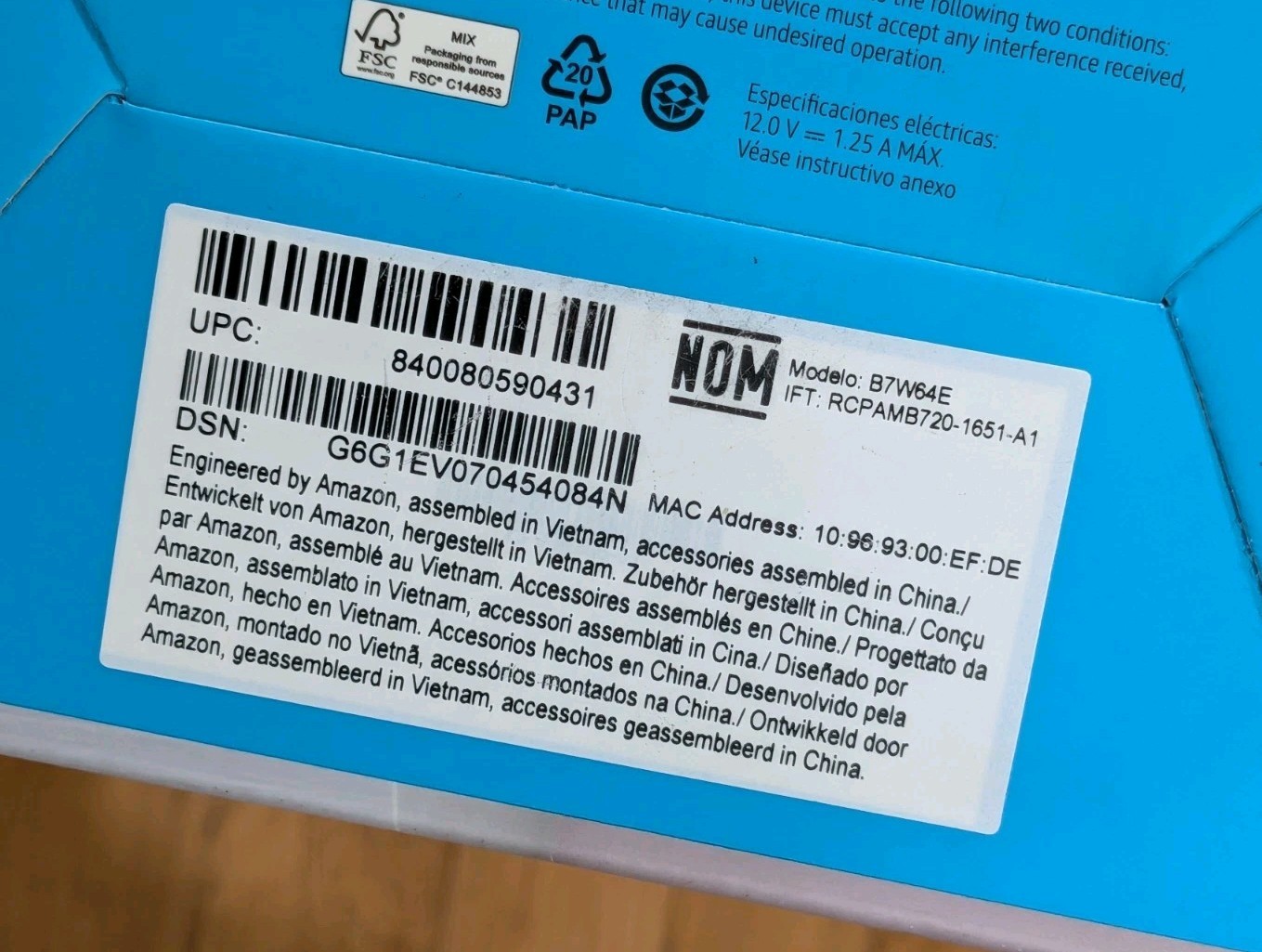 Amazon Echo Dot Smart Speaker 4th Generation B7W64E Brand New Open Box
